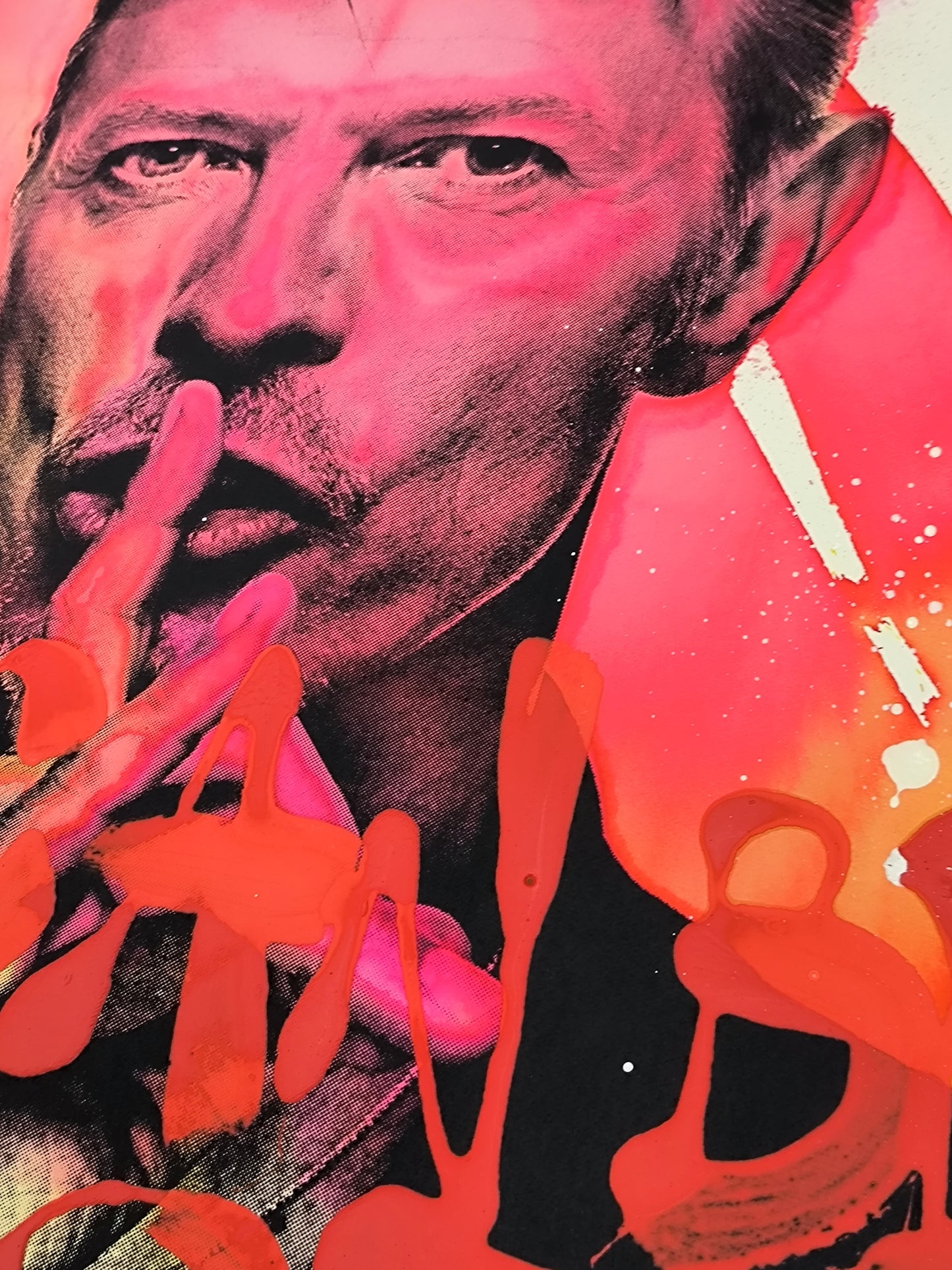 David Bowie - Retrato print (original painting on paper) Arte Urbano Barcelona