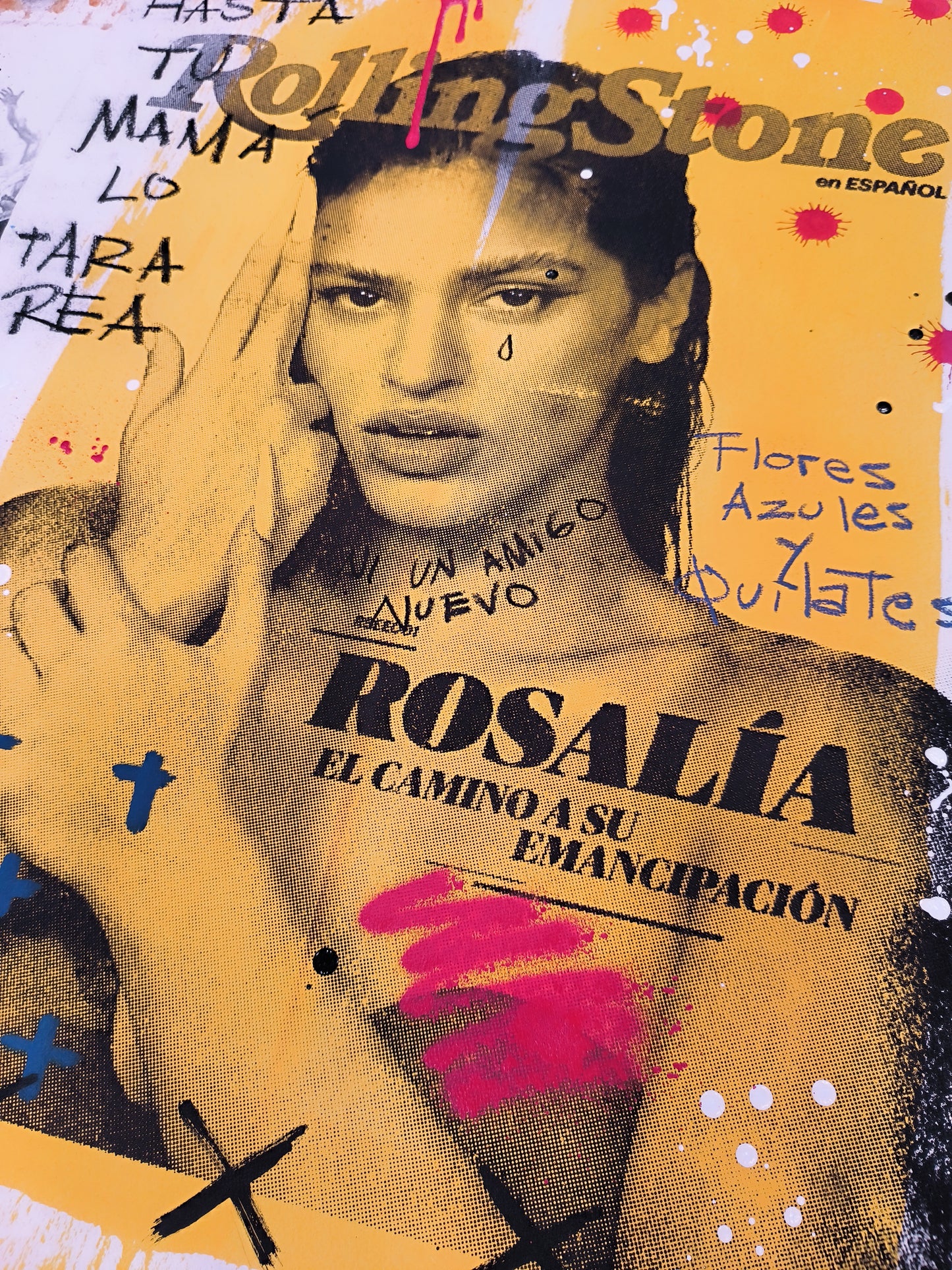 Rosalía - Retrato print (original painting on paper) Arte Urbano Barcelona