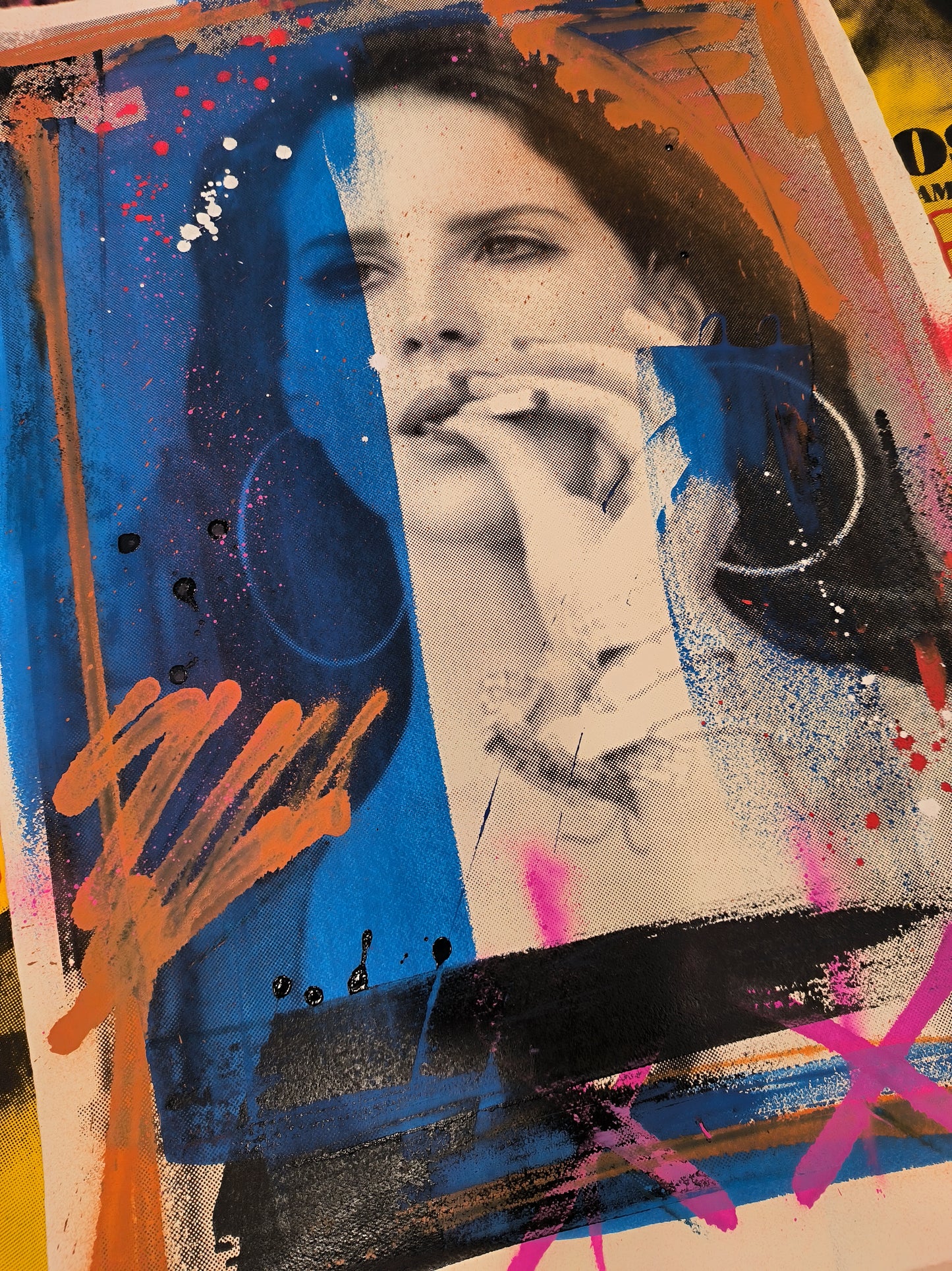 Lana del Rey - Retrato print (original painting on paper) Arte Urbano Barcelona