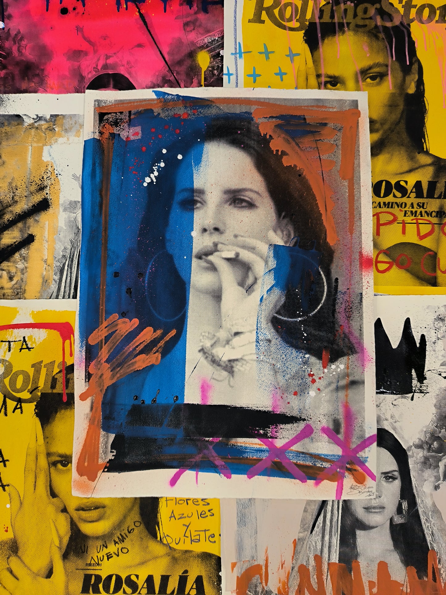 Lana del Rey - Retrato print (original painting on paper) Arte Urbano Barcelona