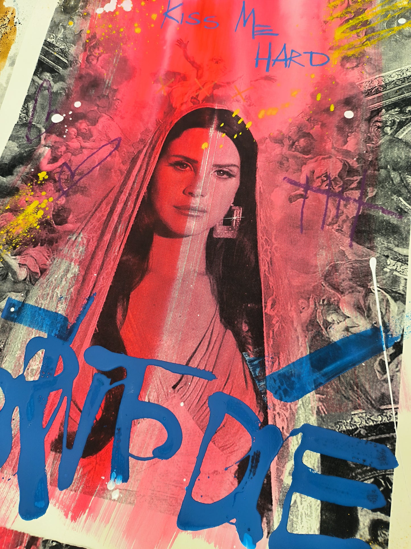Lana del Rey - Retrato print (original painting on paper) Arte Urbano Barcelona