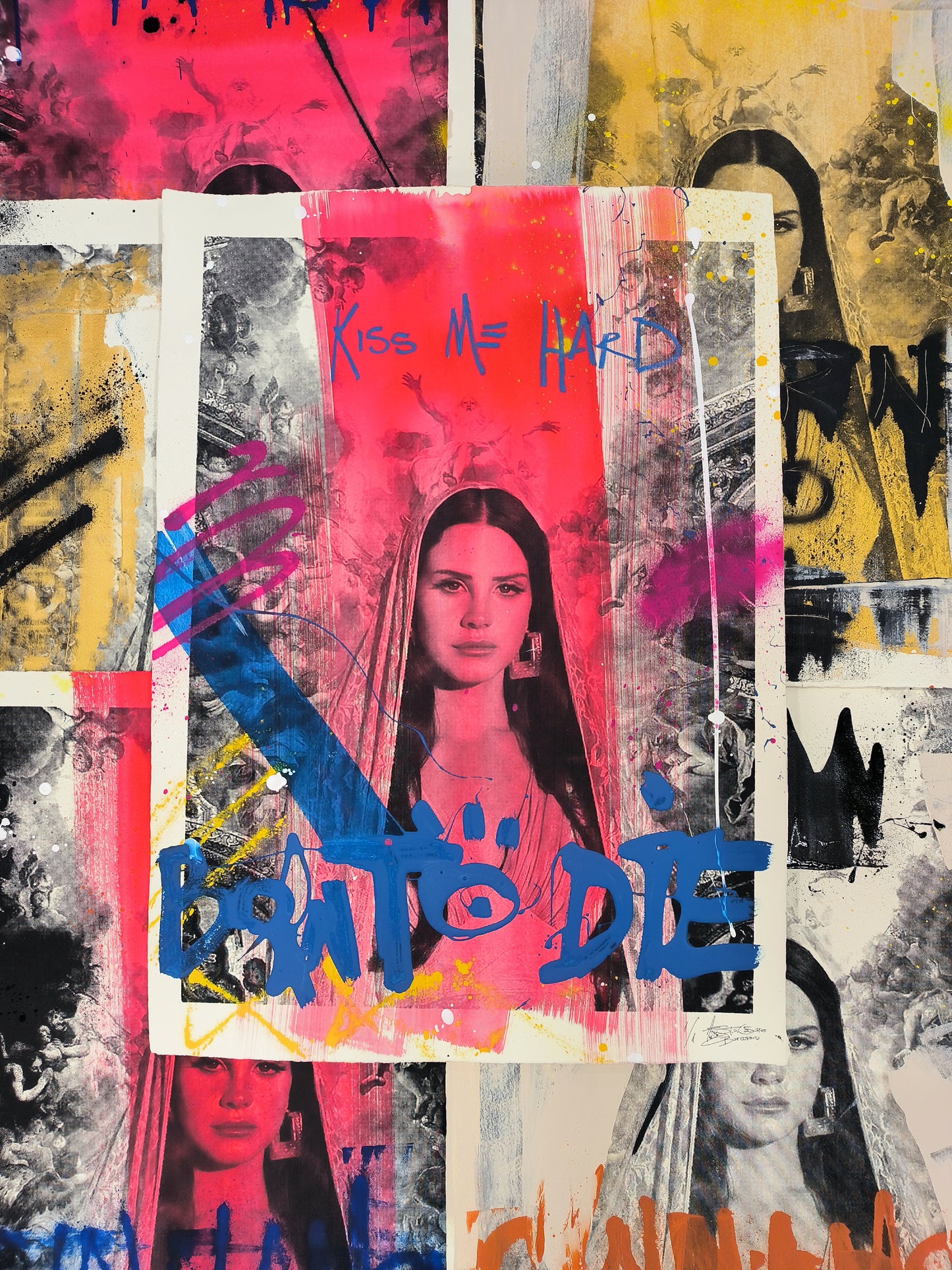 Lana del Rey - Retrato print (original painting on paper) Arte Urbano Barcelona