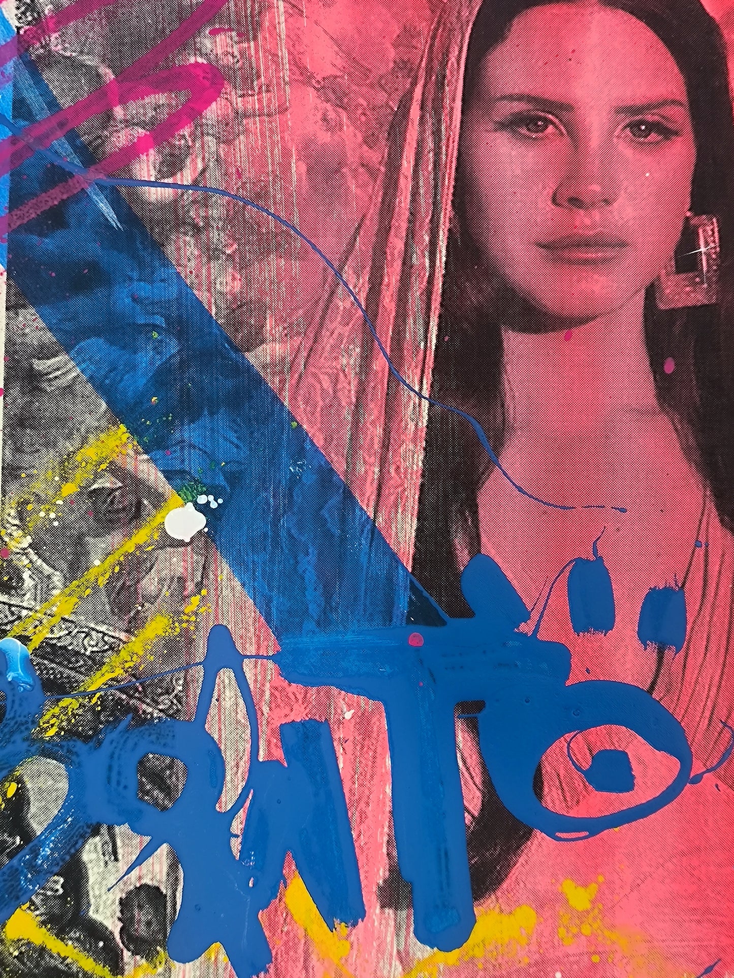 Lana del Rey - Retrato print (original painting on paper) Arte Urbano Barcelona