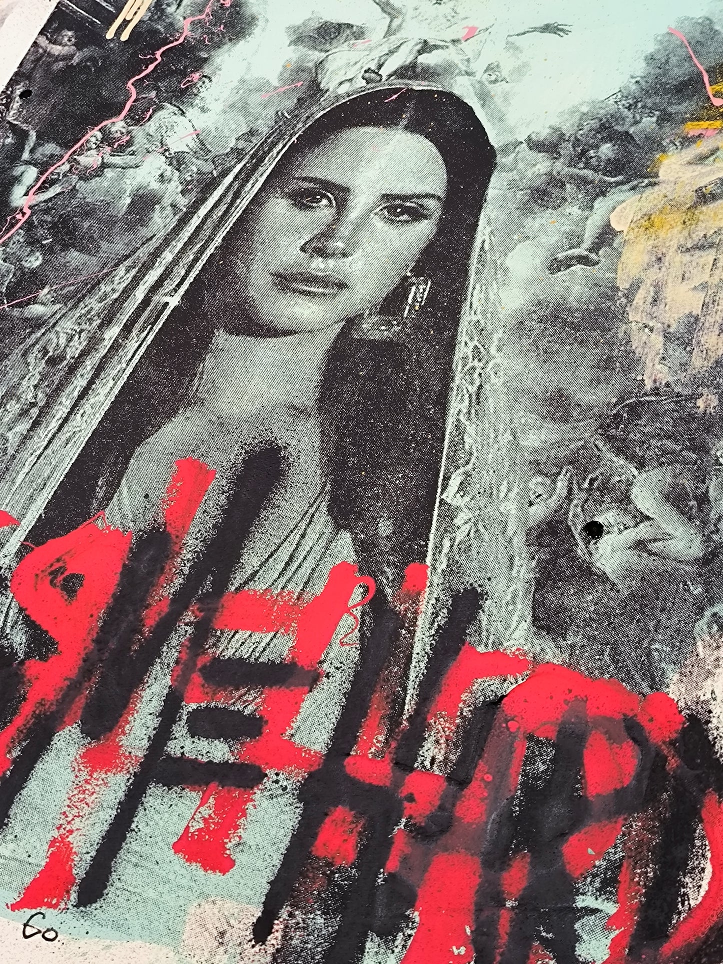 Lana del Rey - Retrato print (original painting on paper) Arte Urbano Barcelona