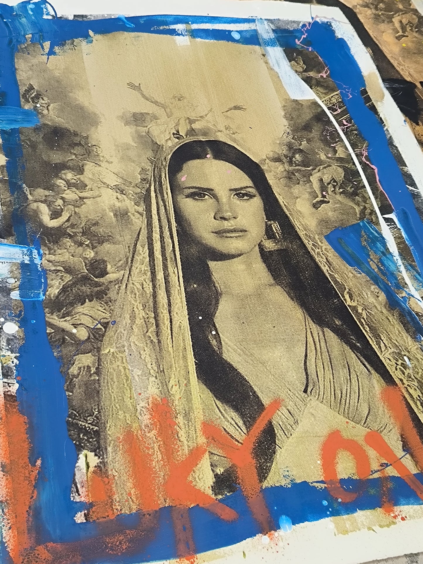 Lana del Rey - Retrato print (original painting on paper) Arte Urbano Barcelona