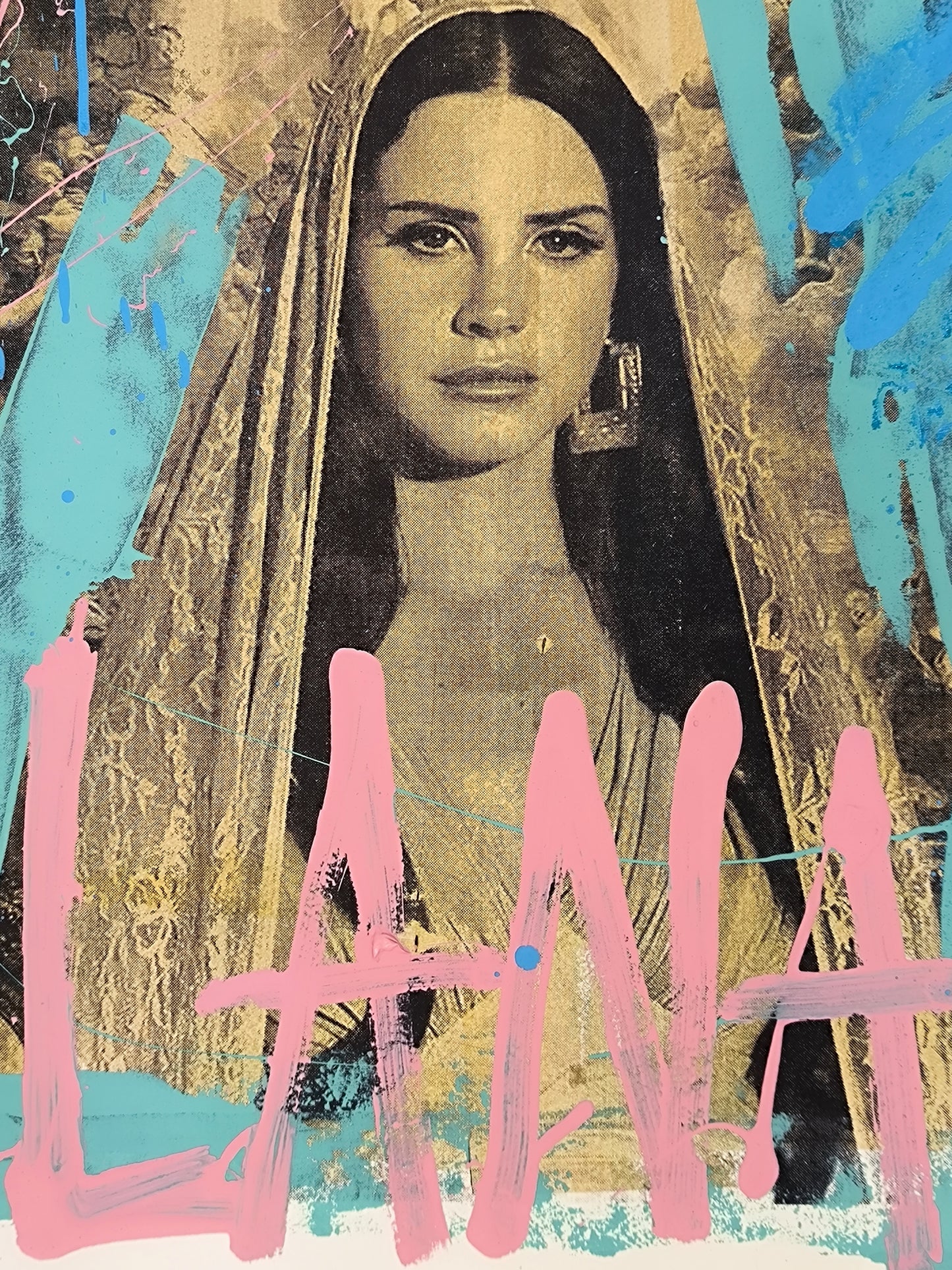Lana del Rey - Retrato print (original painting on paper) Arte Urbano Barcelona