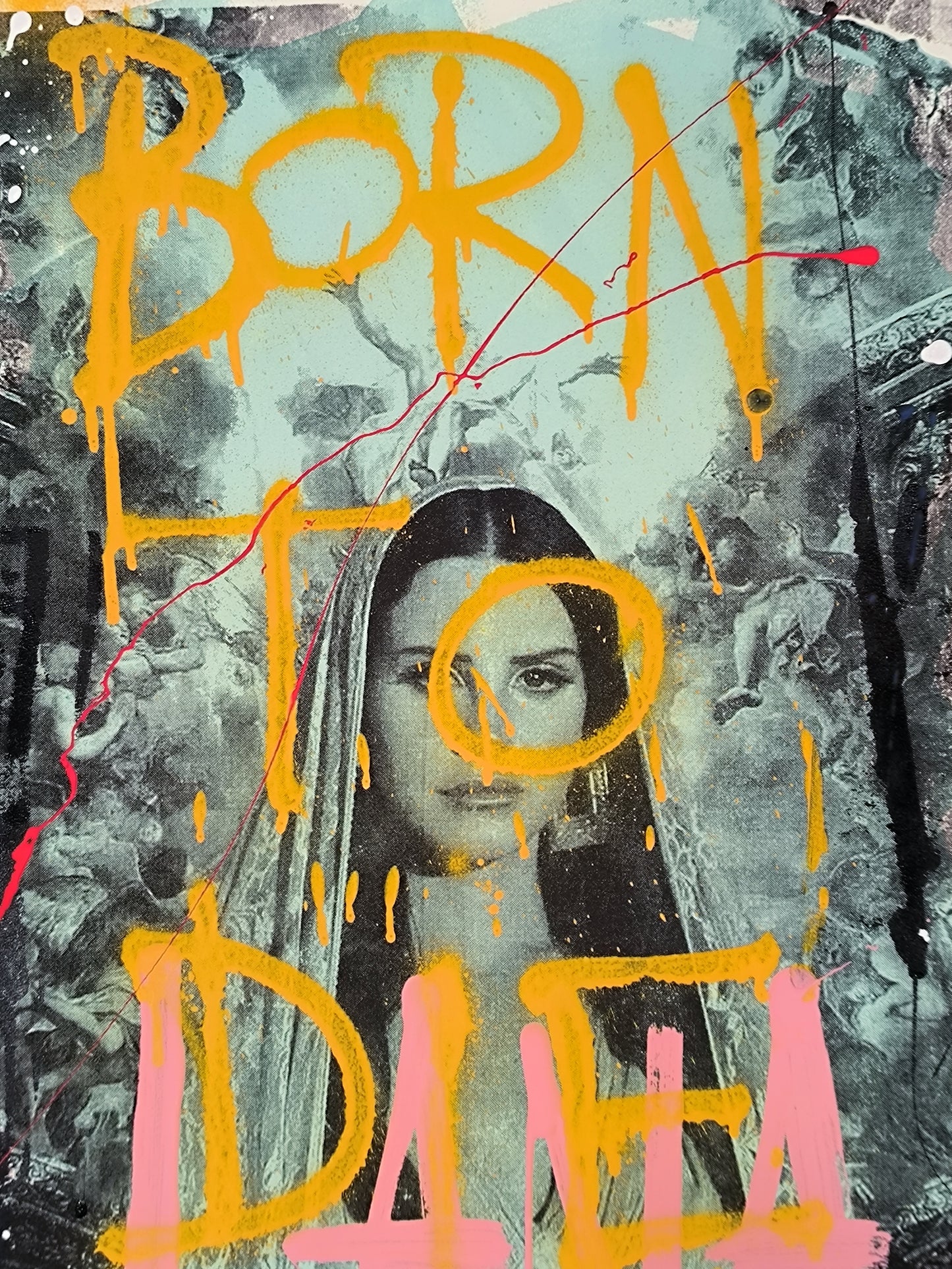 Lana del Rey - Retrato print (original painting on paper) Arte Urbano Barcelona