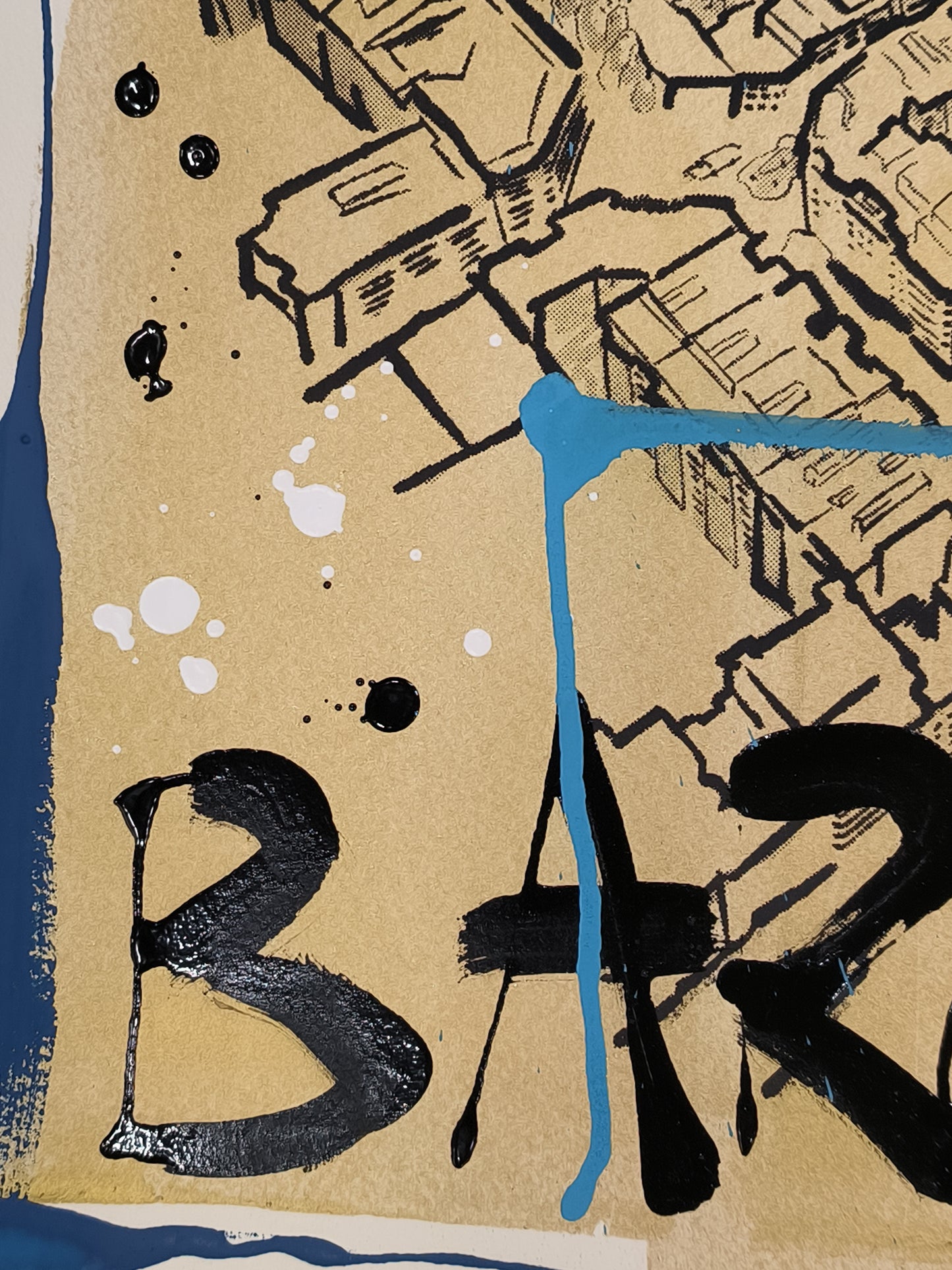 L'Eixample: Un viaje por la Barcelona de Gaudí - Retrato print (original painting on paper) Arte Urbano Barcelona