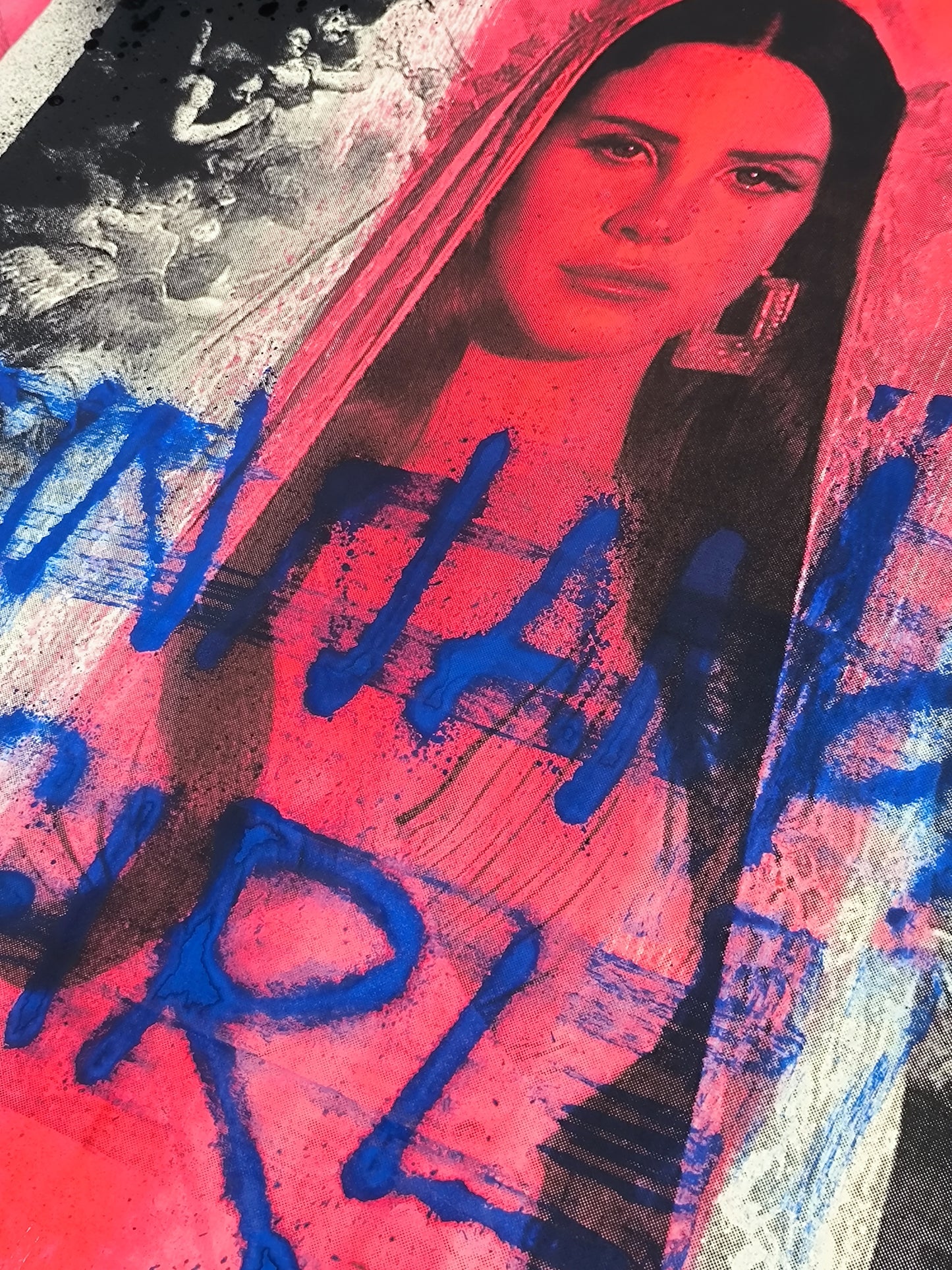 Lana del Rey - Retrato print (original painting on paper) Arte Urbano Barcelona