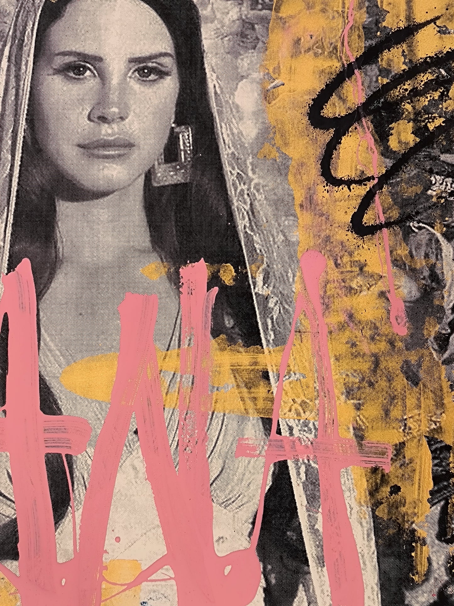 Lana del Rey - Retrato print (original painting on paper) Arte Urbano Barcelona
