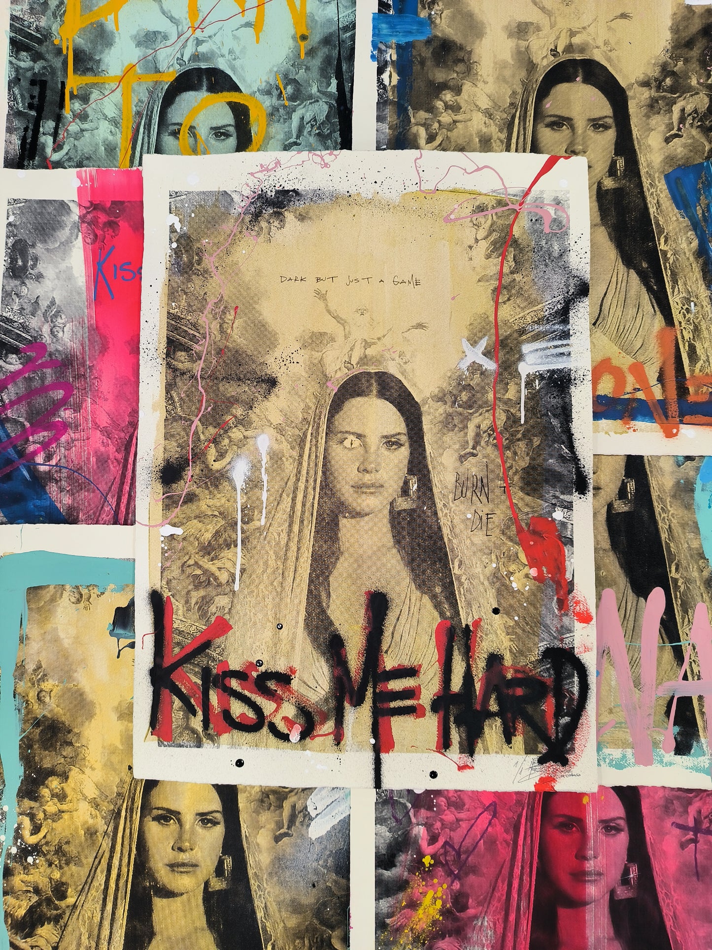 Lana del Rey - Retrato print (original painting on paper) Arte Urbano Barcelona