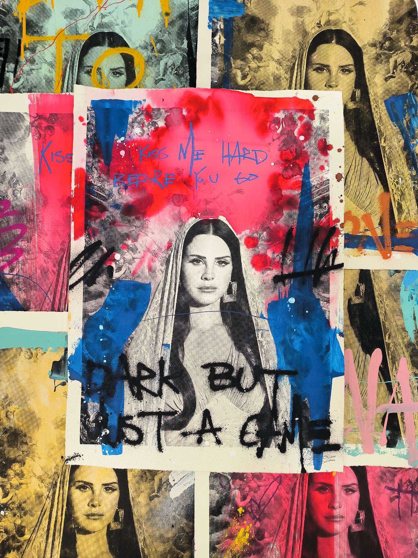 Lana del Rey - Retrato print (original painting on paper) Arte Urbano Barcelona