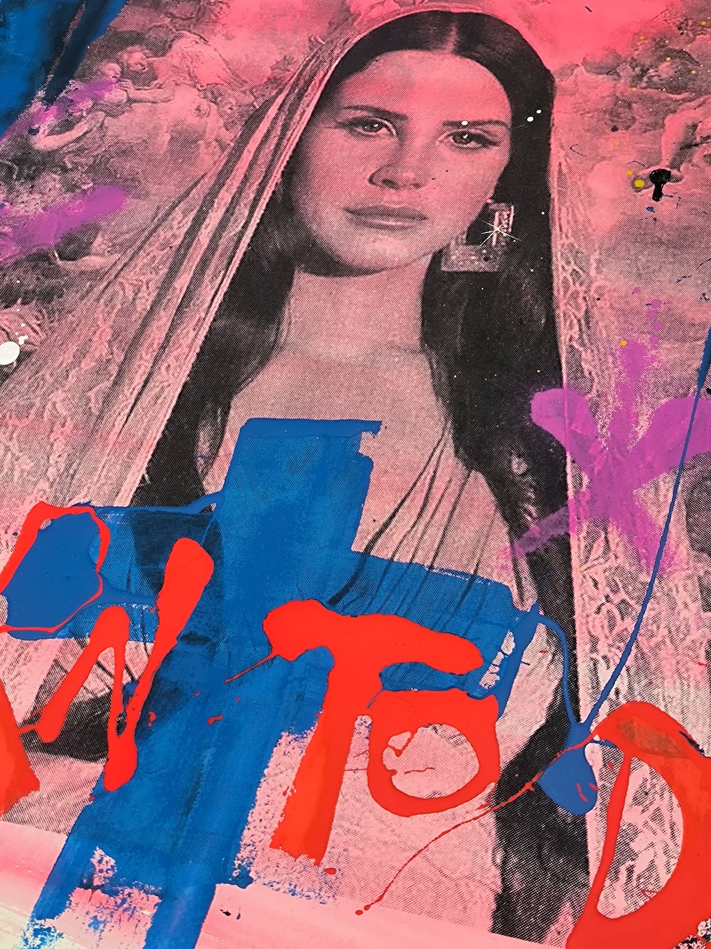 Lana del Rey - Retrato print (original painting on paper) Arte Urbano Barcelona