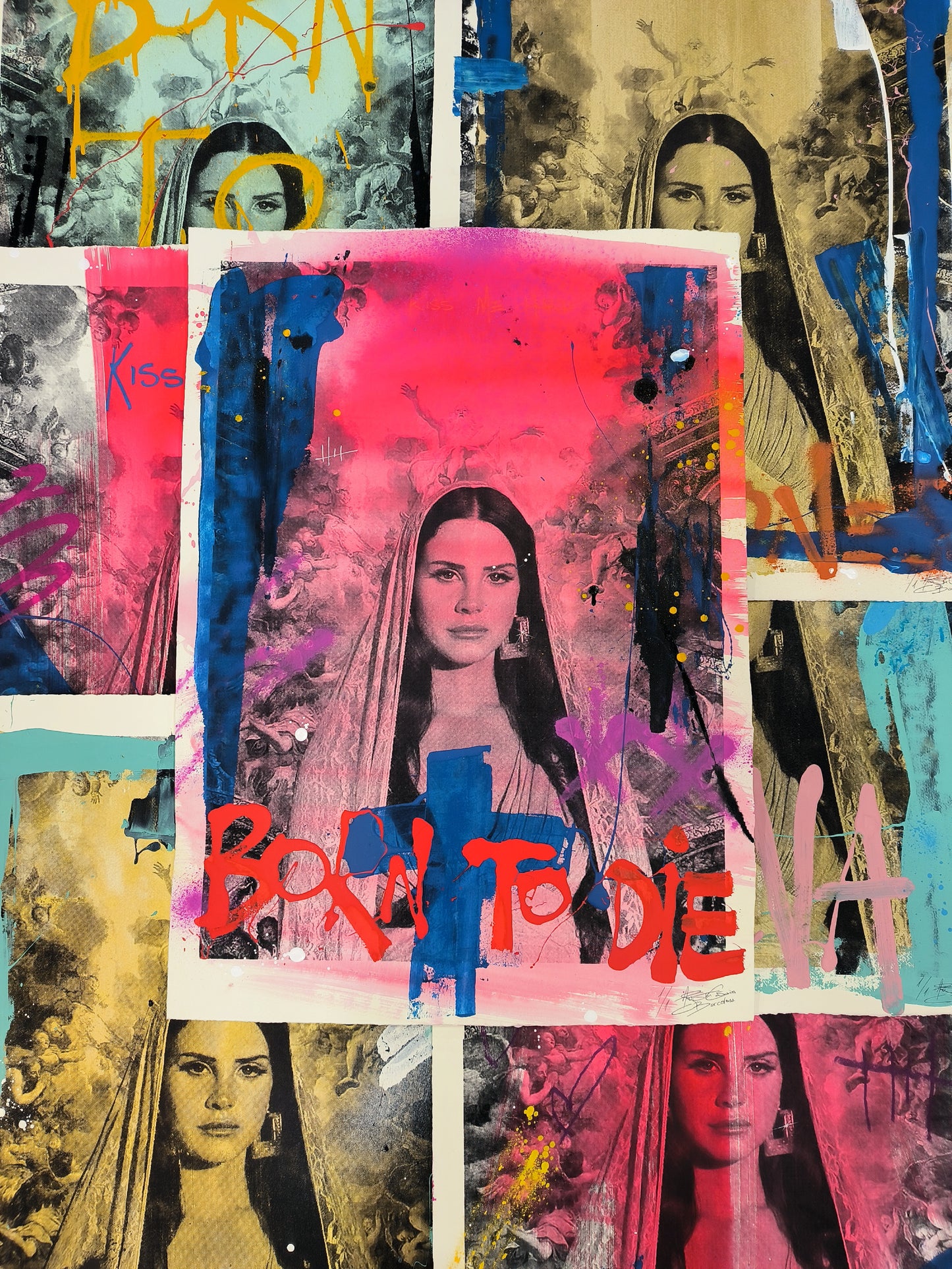Lana del Rey - Retrato print (original painting on paper) Arte Urbano Barcelona