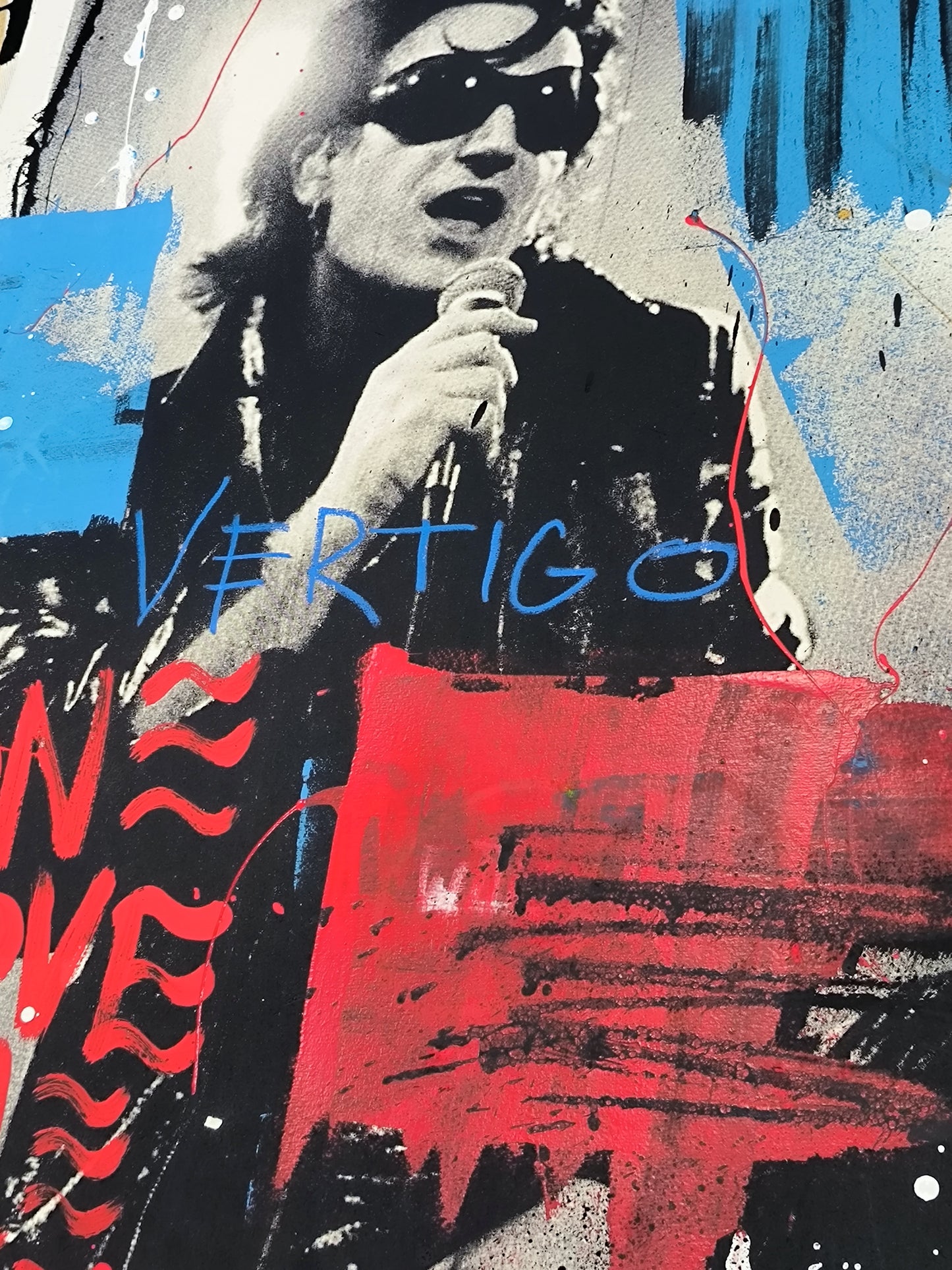 Bono - Retrato print (original painting on paper) Arte Urbano Barcelona