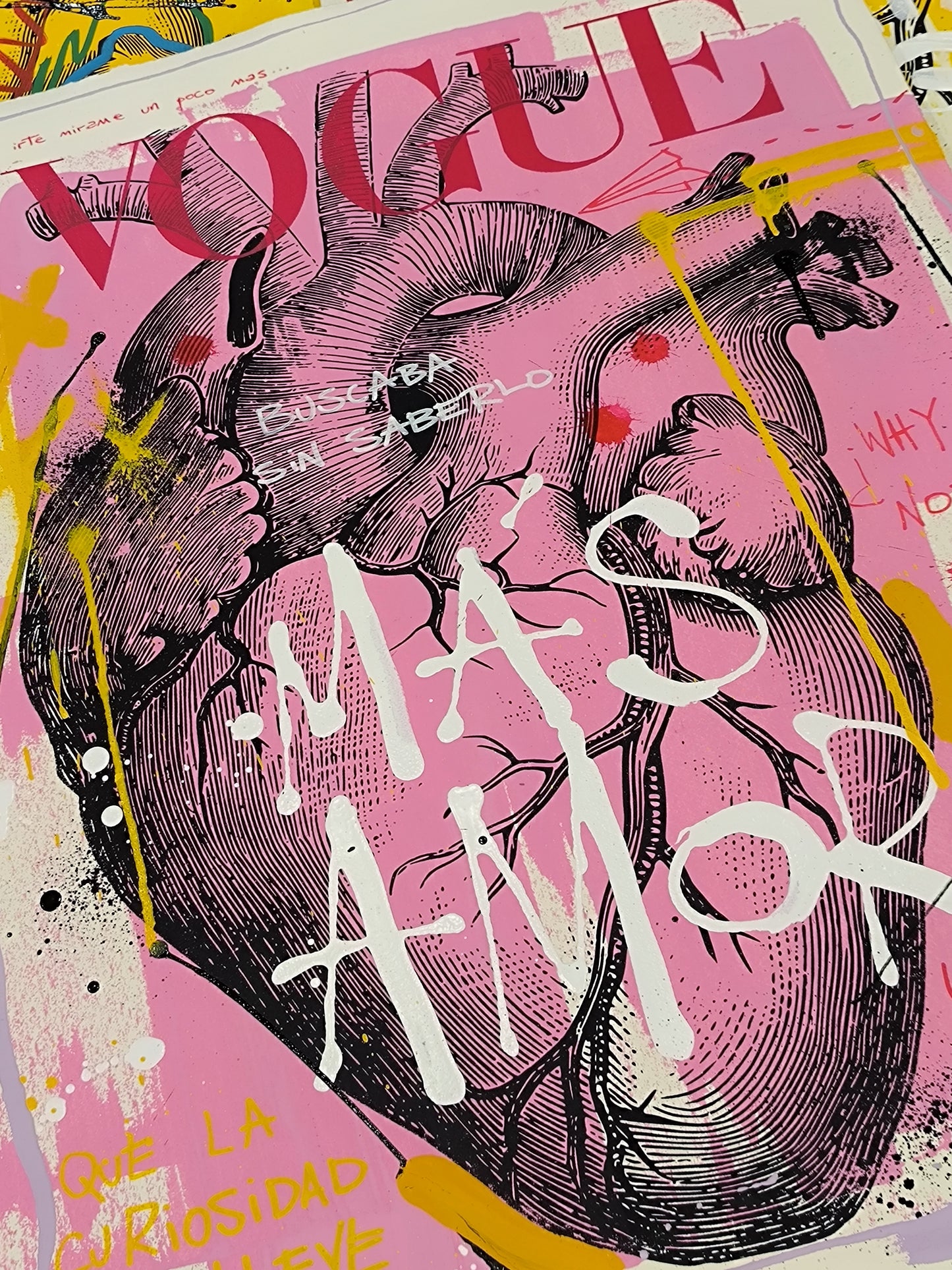Corazón Anatómico - Retrato print (original painting on paper) Arte Urbano Barcelona