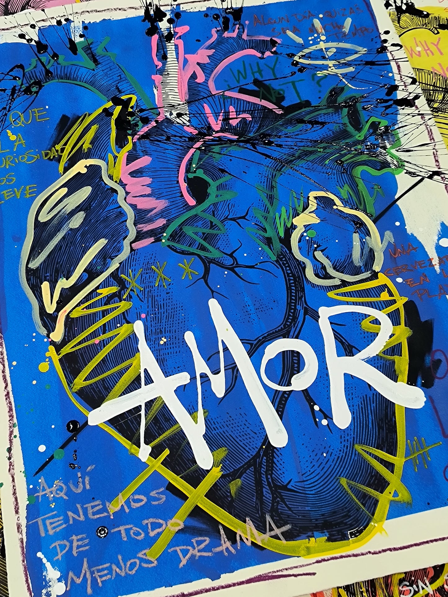 Corazón Anatómico - Retrato print (original painting on paper) Arte Urbano Barcelona
