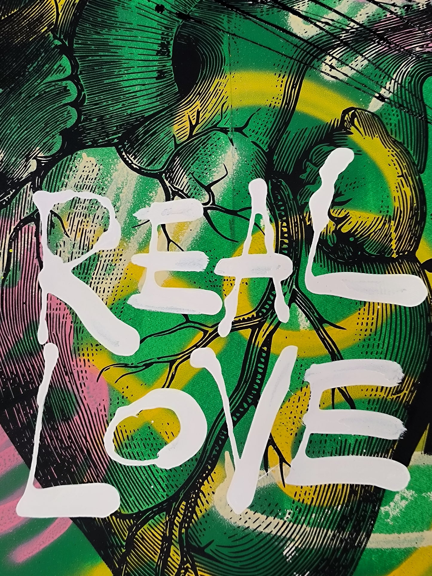 Corazón Anatómico - Retrato print (original painting on paper) Arte Urbano Barcelona