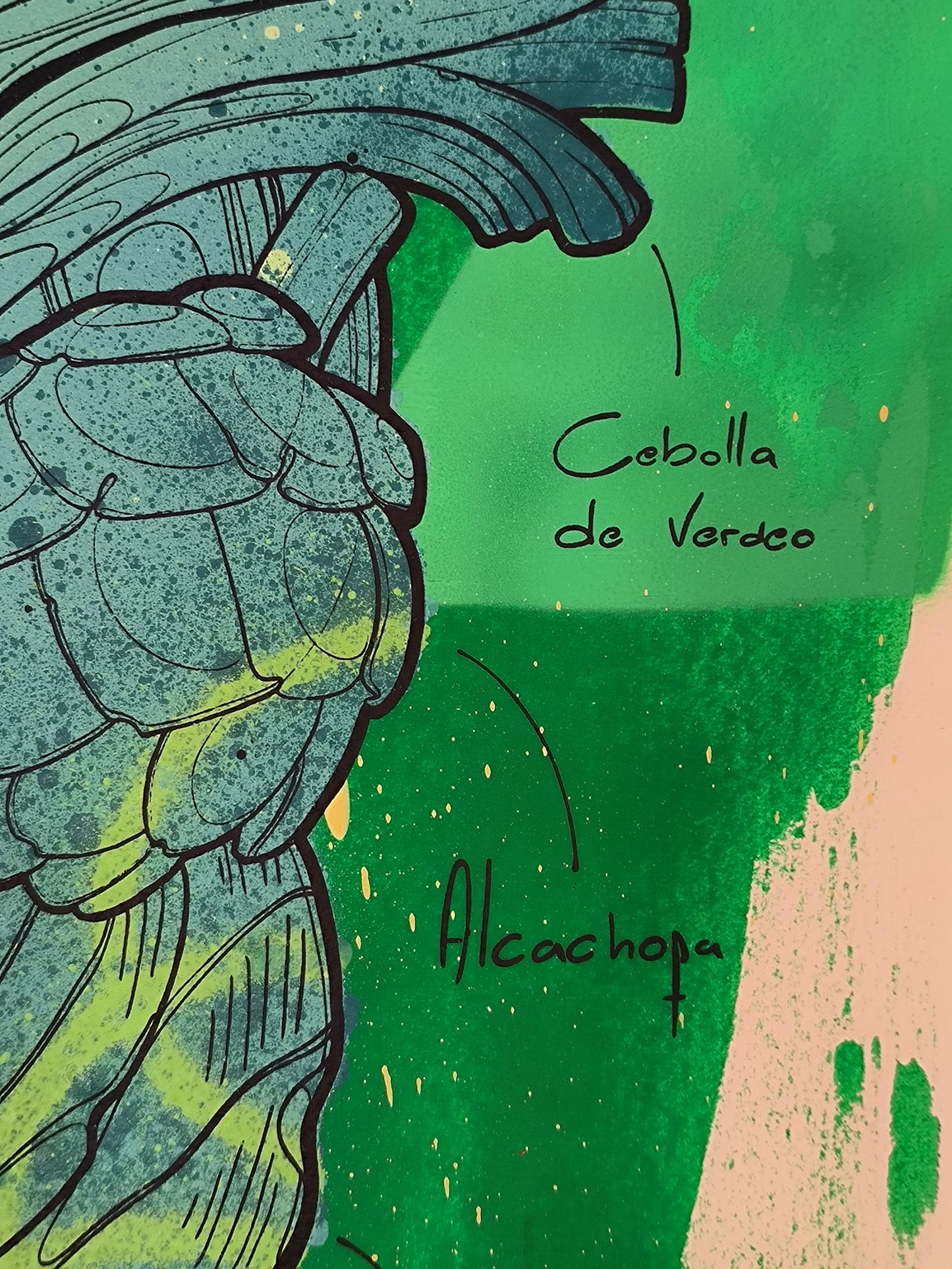 Corazón Vegetal - Retrato print (original painting on paper) Arte Urbano Barcelona