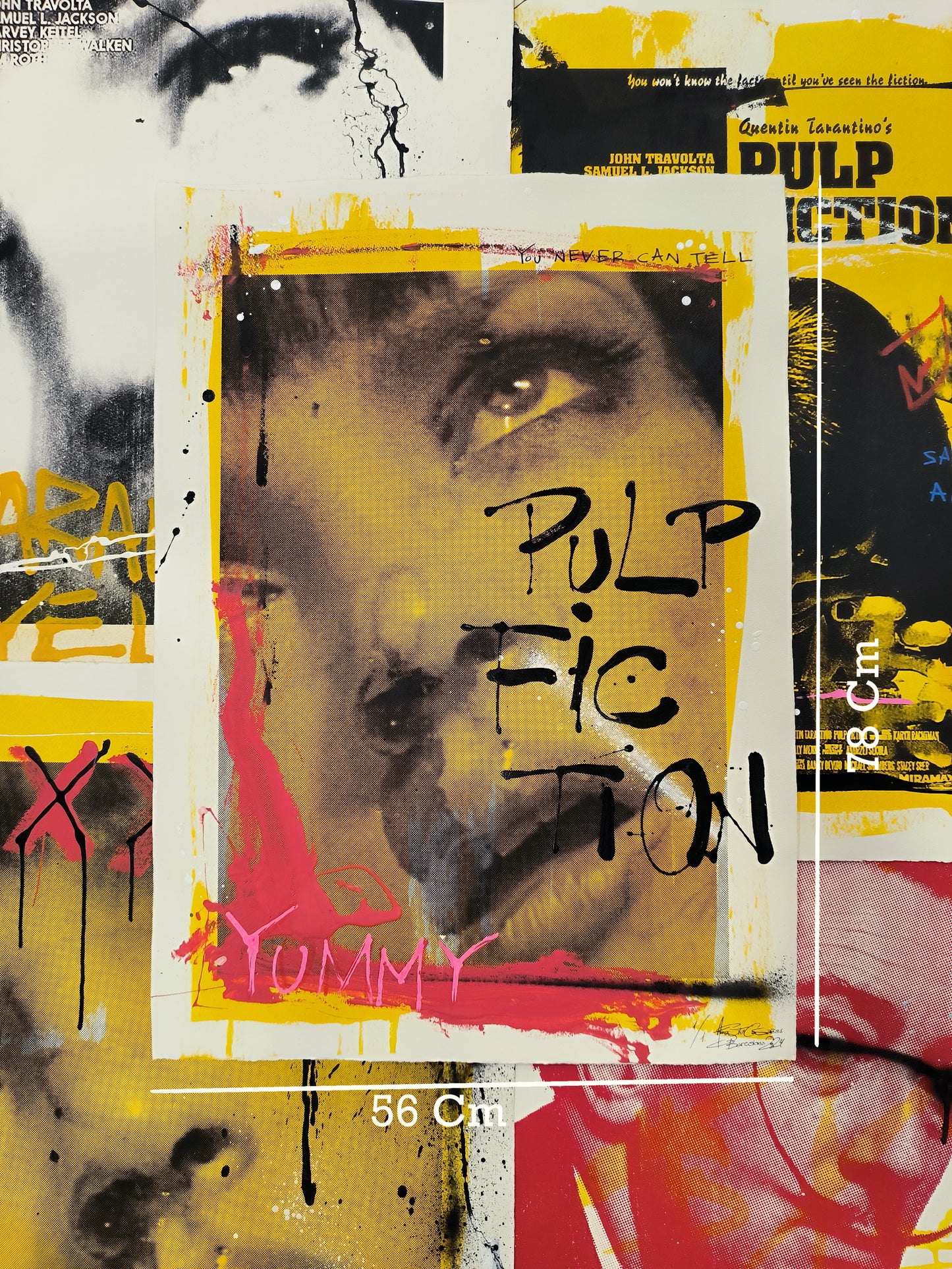 Mia Wallace (Pulp Fiction) - Retrato Print (Original painting on paper) Arte Urbano Barcelona