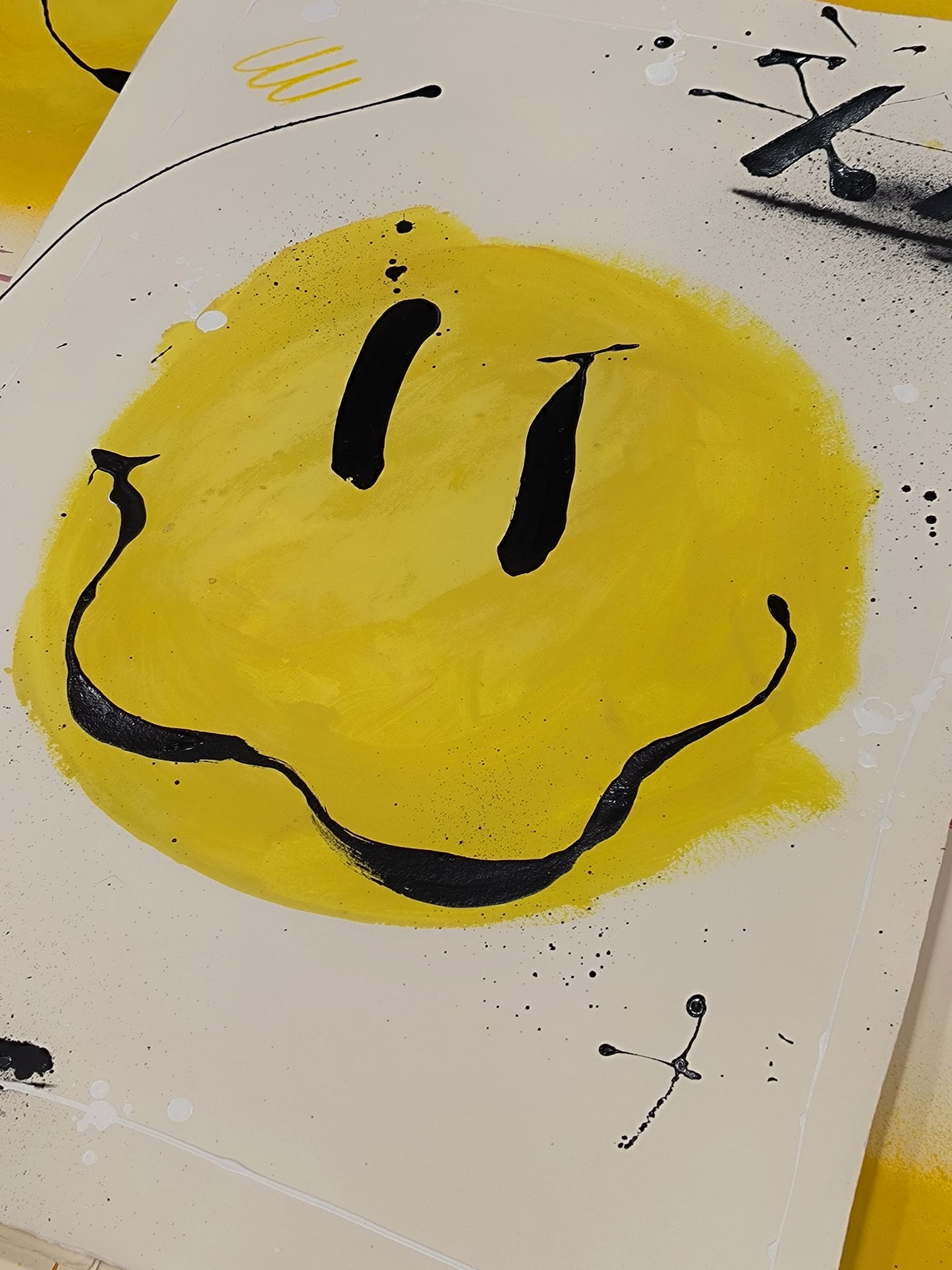 Smile - Retrato print (original painting on paper) Arte Urbano Barcelona