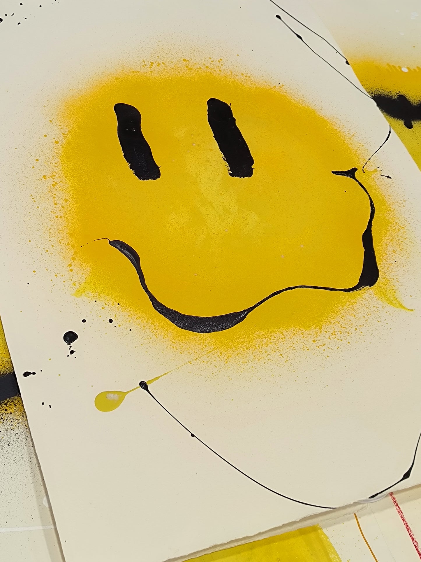 Smile - Retrato print (original painting on paper) Arte Urbano Barcelona
