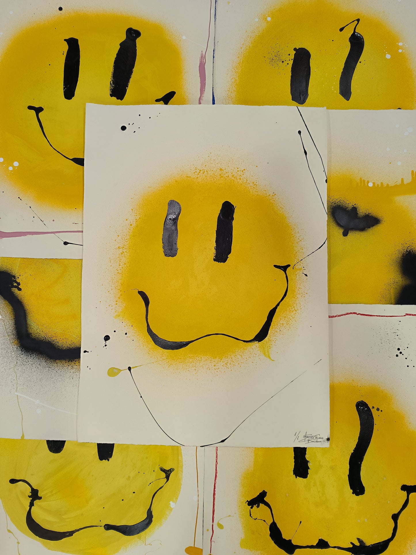 Smile - Retrato print (original painting on paper) Arte Urbano Barcelona