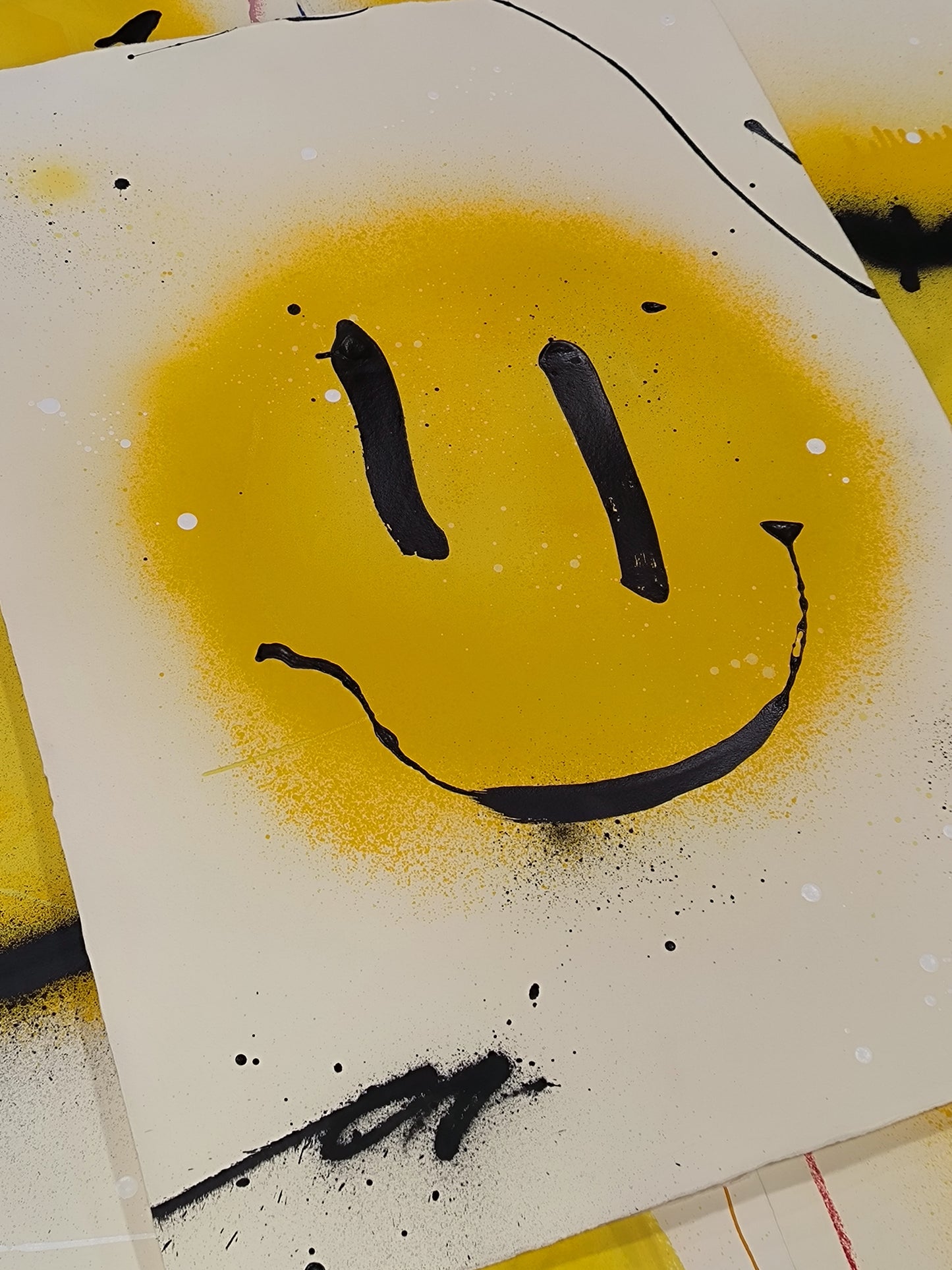 Smile - Retrato print (original painting on paper) Arte Urbano Barcelona