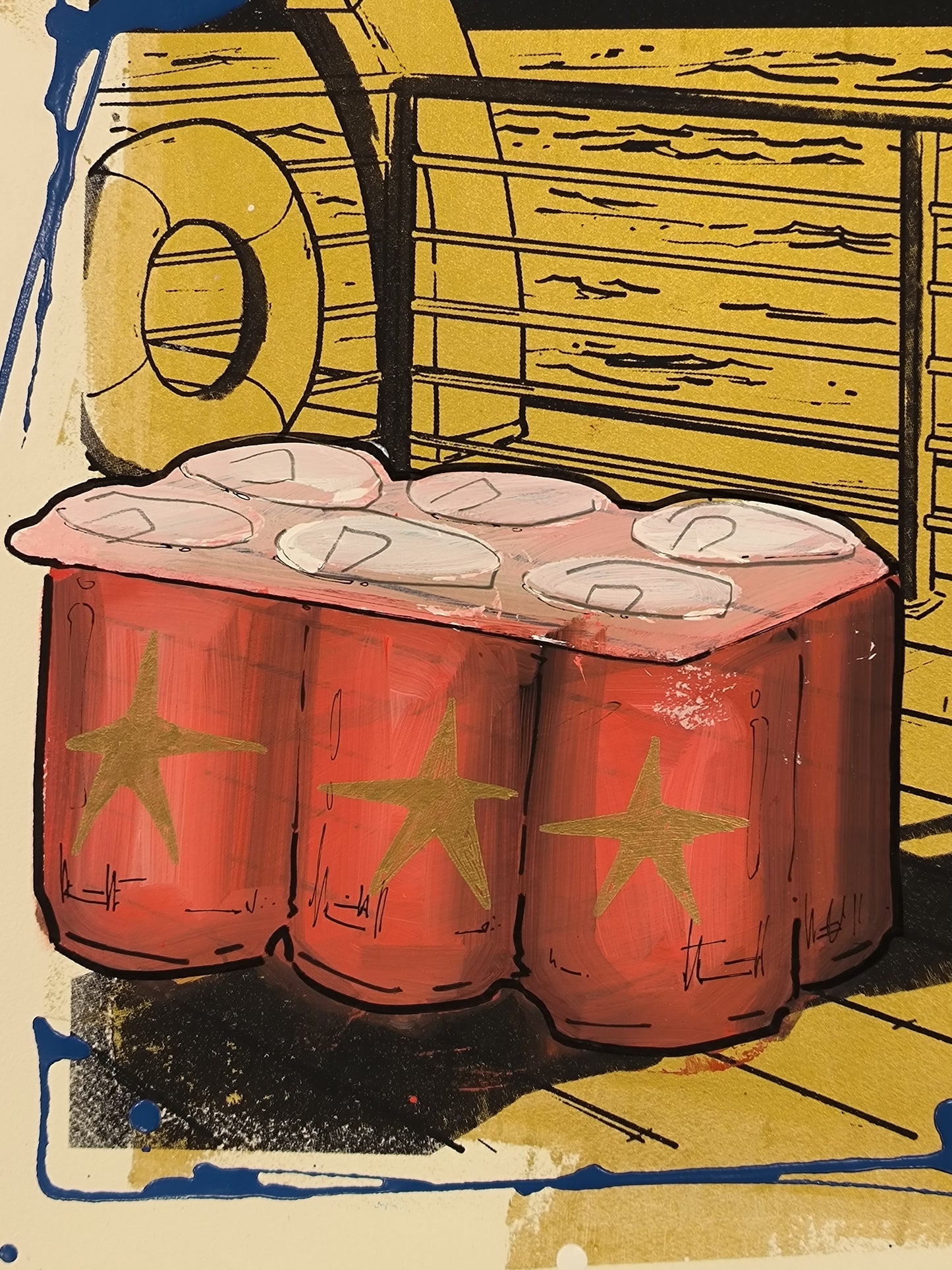 Tintin - Retrato print (Original painting on paper) contemporary art Barcelona