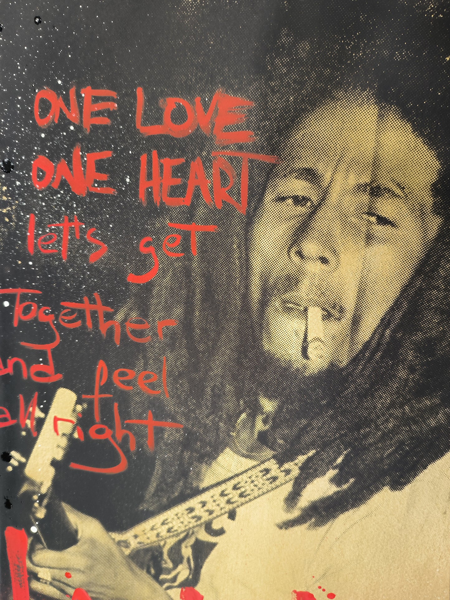 Bob Marley- Retrato Print (original painting on paper) Arte Urbano Barcelona