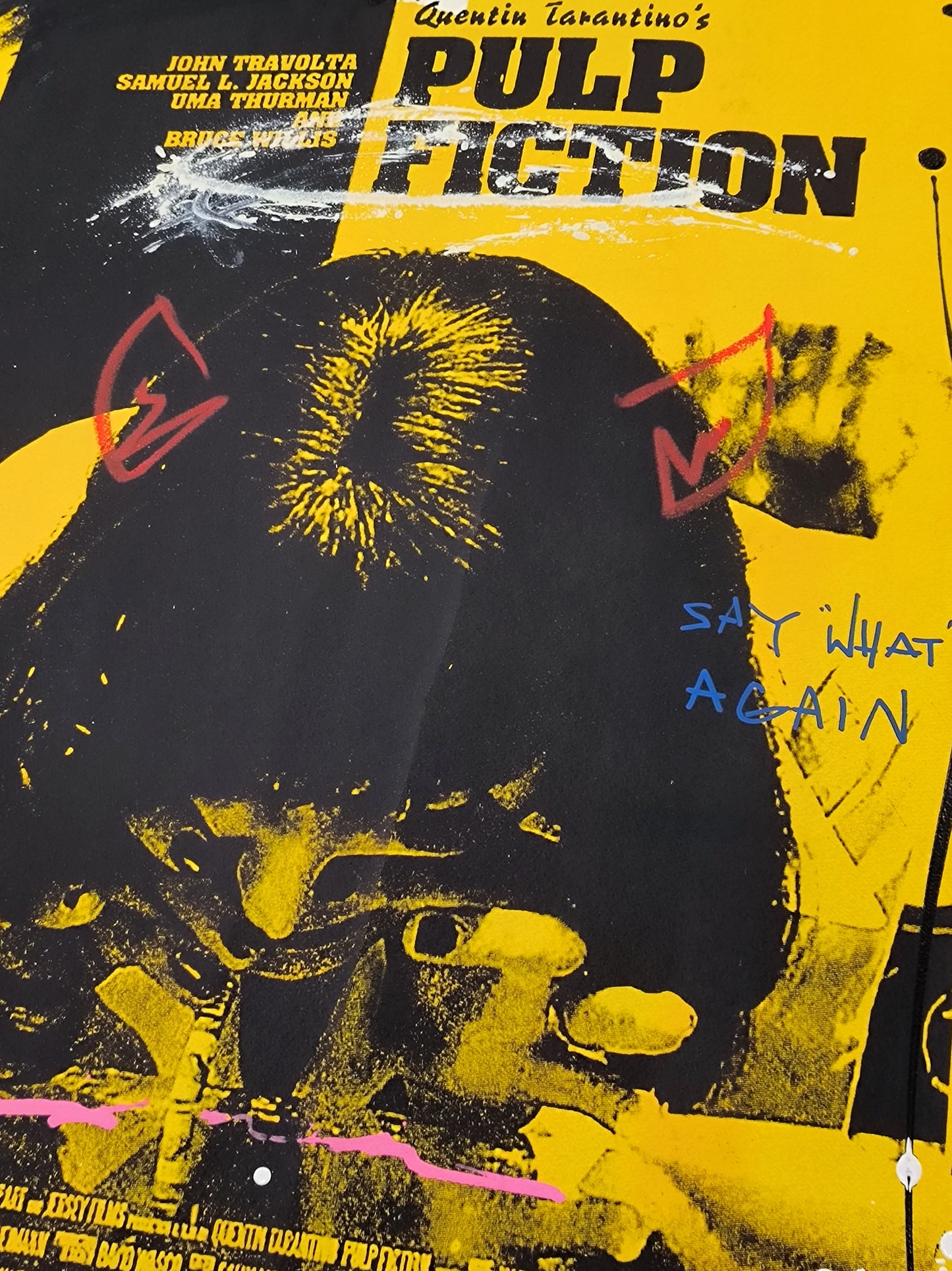 Mía Wallace (Pulp Fiction) - Retrato Print (Original painting on paper) Arte Urbano Barcelona