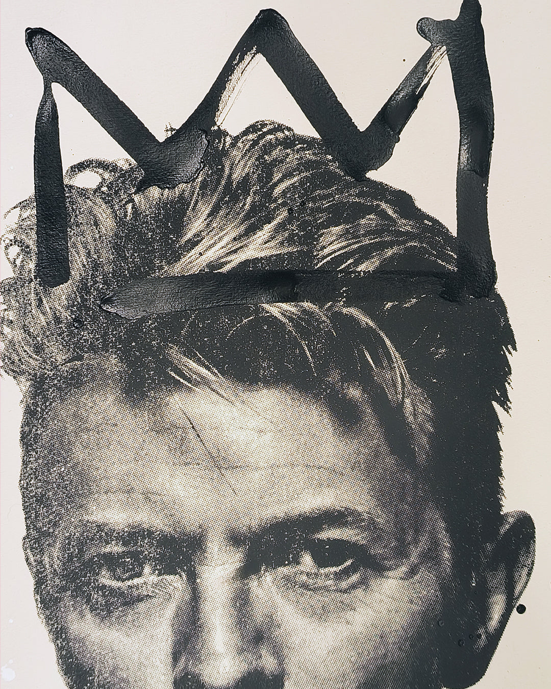 David Bowie - Retrato print (original painting on paper) Arte Urbano Barcelona