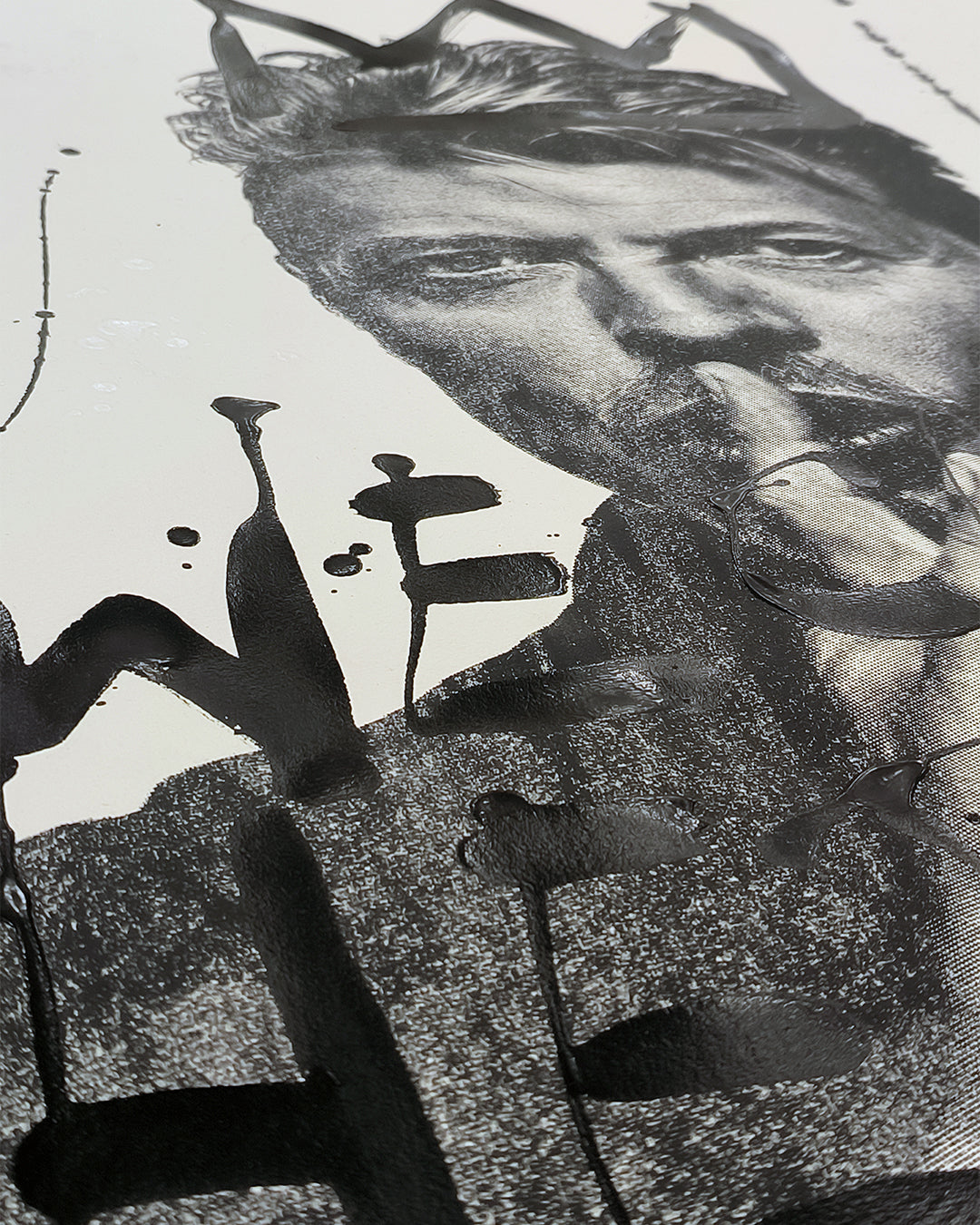 David Bowie - Retrato print (original painting on paper) Arte Urbano Barcelona
