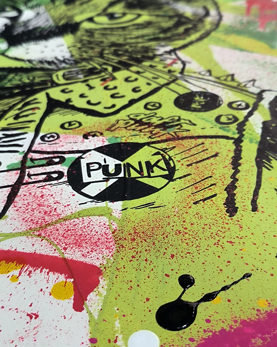 Gato Punk - Retrato print (original painting on paper) - Arte Urbano Contemporaneo