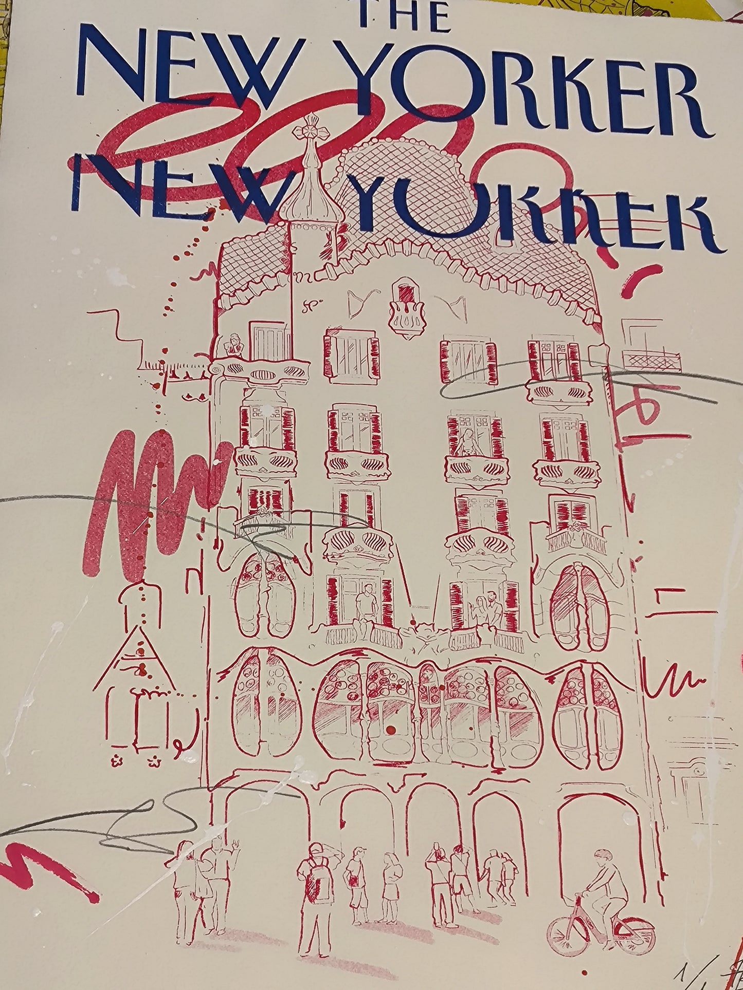 Casa Batlló - Arte Urbano Contemporáneo Barcelona - Retrato Print (original painting on paper)