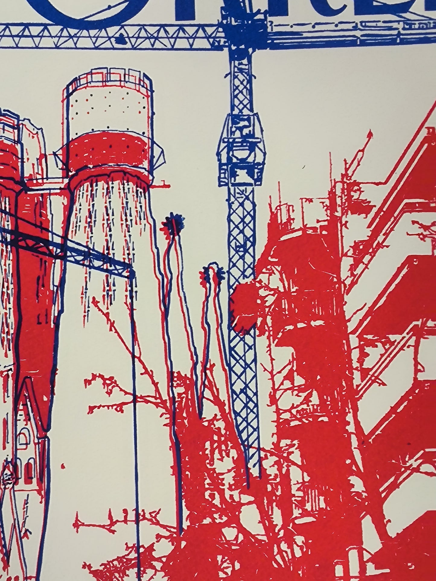 La Sagrada Familia - Arte Urbano Contemporáneo Barcelona - Retrato Print (original painting on paper)