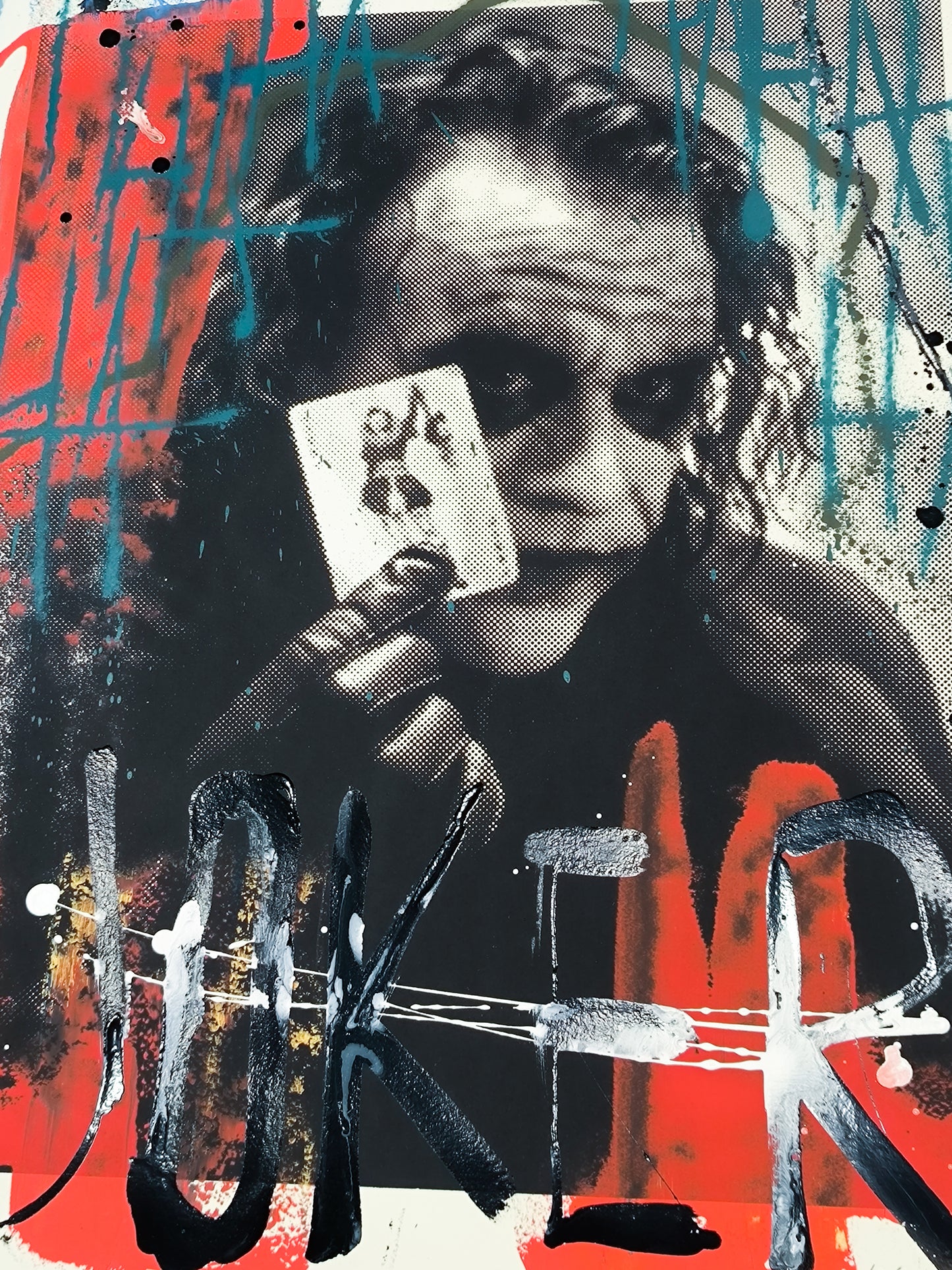 Joker - Retrato print (original painting on paper) Arte Urbano Barcelona