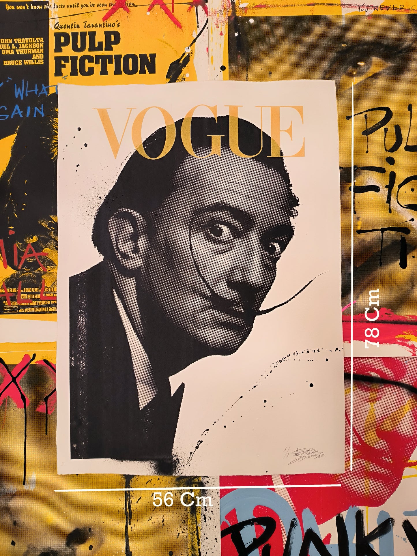 Dalí - Retrato print (Original painting on paper) Arte Urbano Barcelona