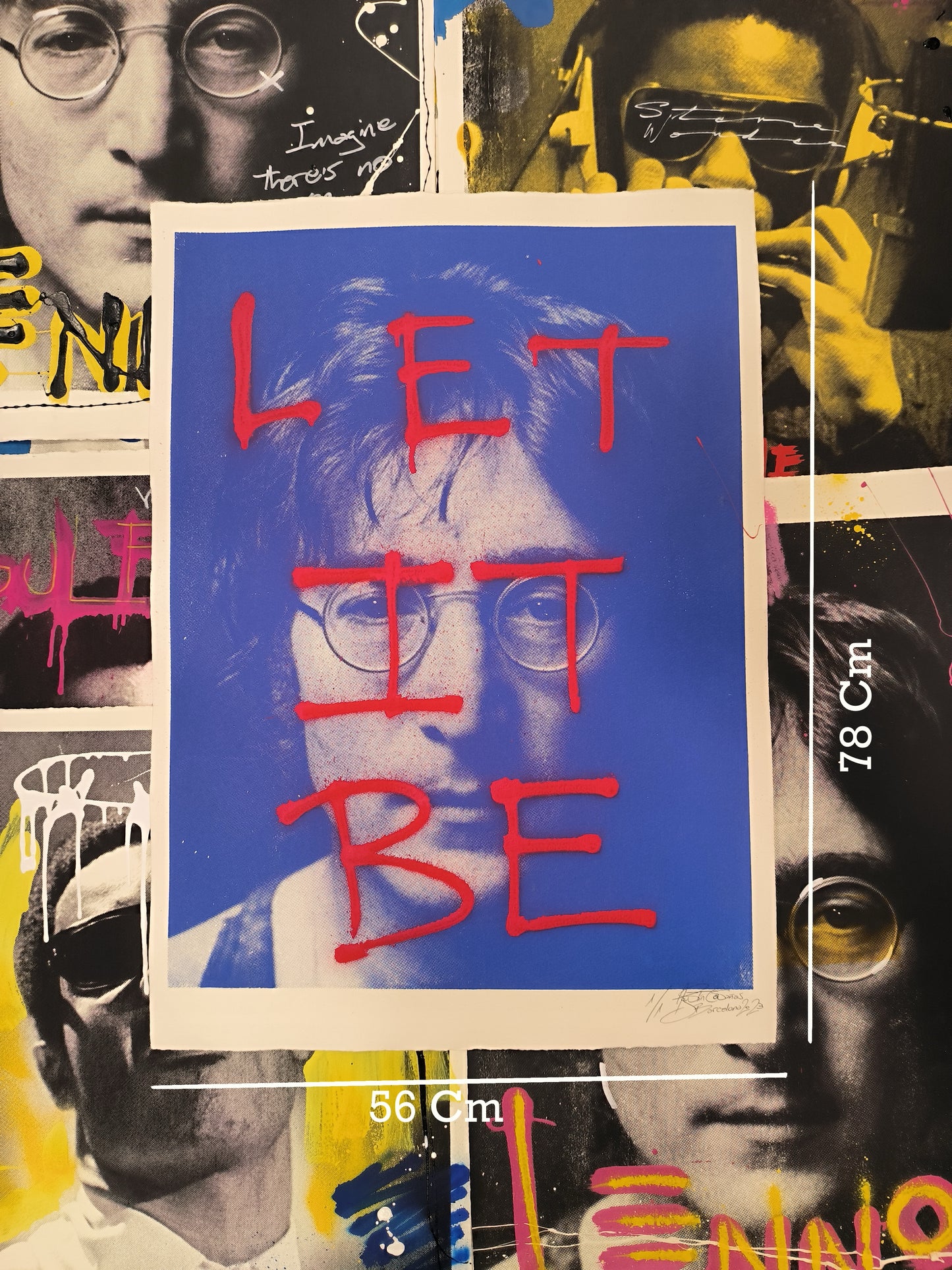 John Lennon - Retrato print (Original painting on paper) Arte Urbano Barcelona
