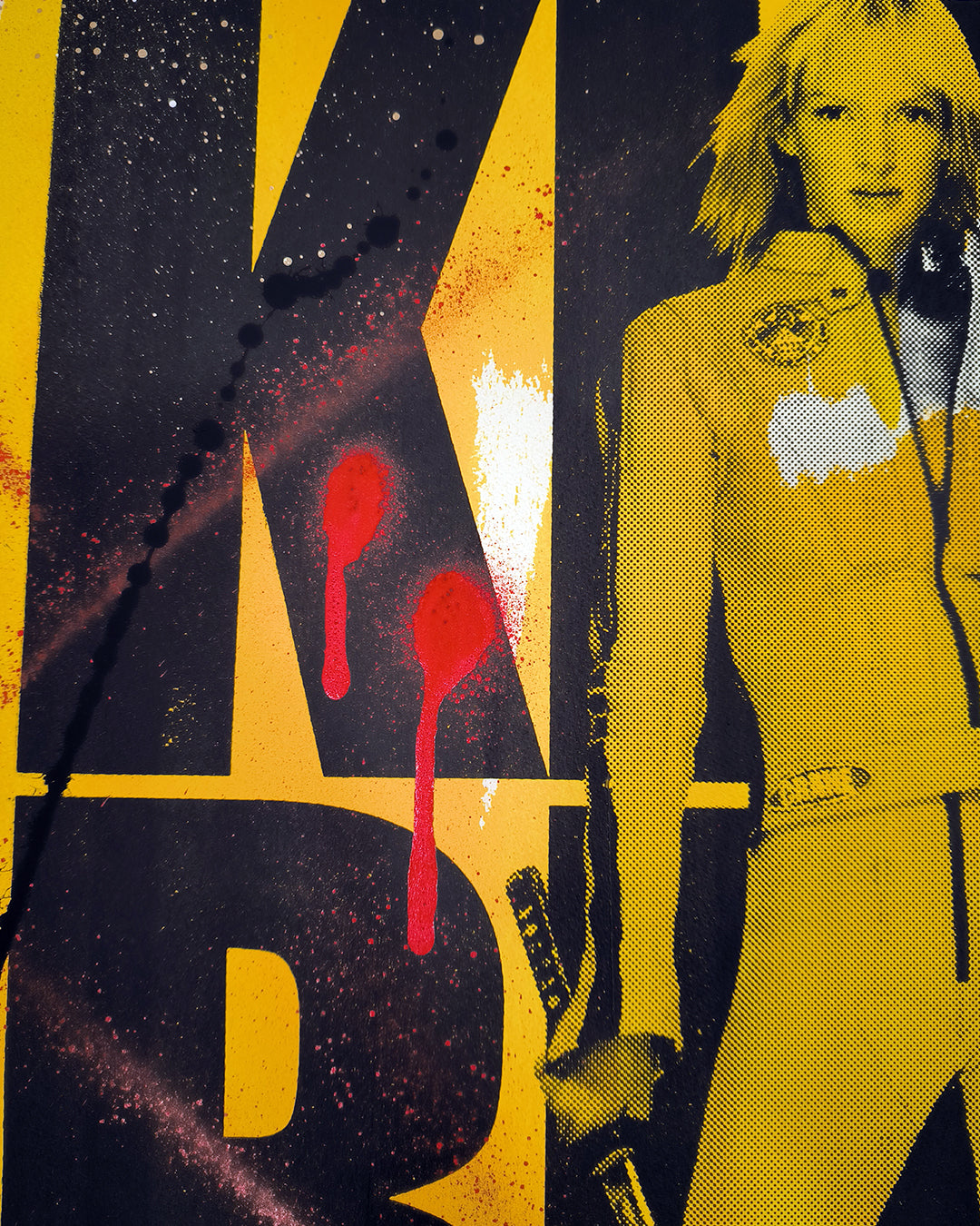 Kill Bill Vol. I - Retrato Print (Original painting on paper) Arte Urbano Barcelona