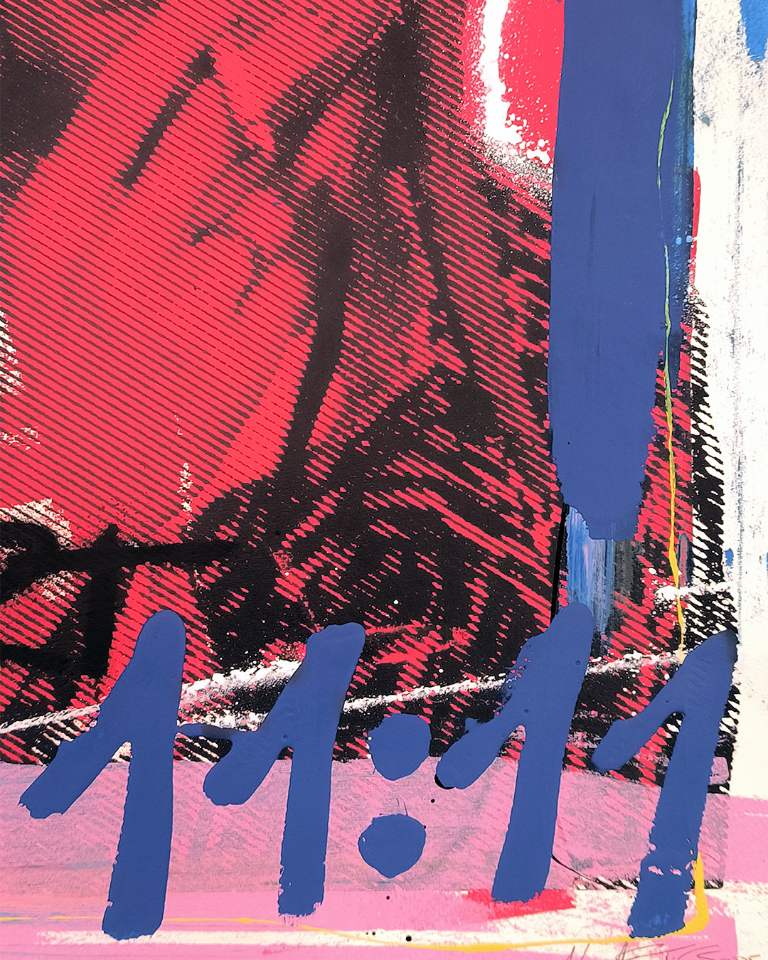 Kurt Cobain - Retrato print (original paiting on paper) Arte urbano Barcelona