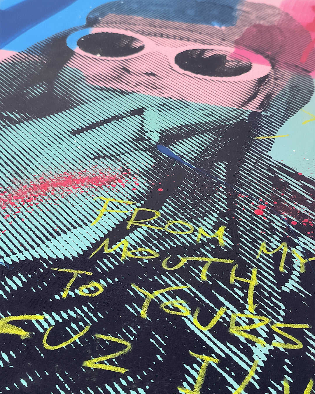 Kurt Cobain - Retrato print (original paiting on paper) Arte urbano Barcelona