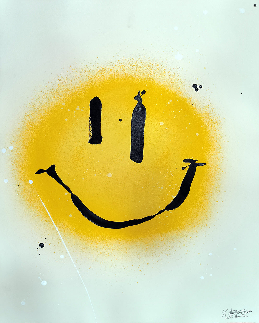 Smile - Retrato print (original paiting on paper) Arte urbano Barcelona