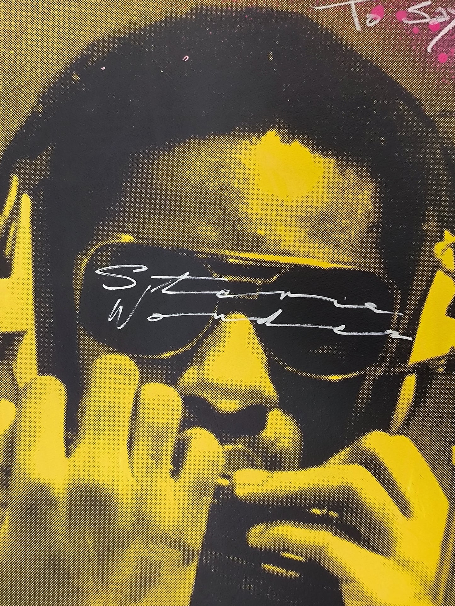 Stevie Wonder - Retrato print (original painting on paper) Arte urbano Barcelona