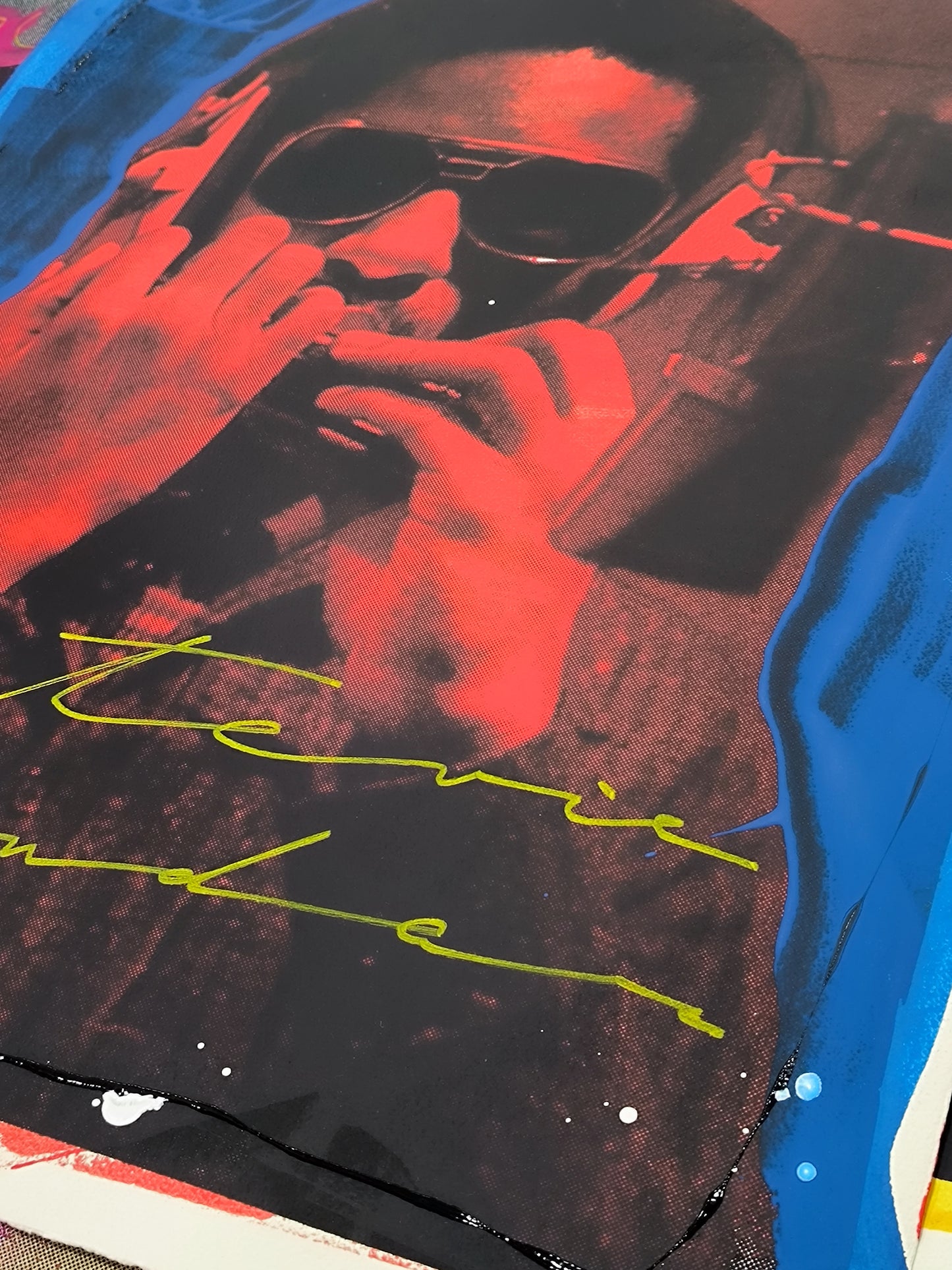 Stevie Wonder - Retrato print (original painting on paper) Arte urbano Barcelona