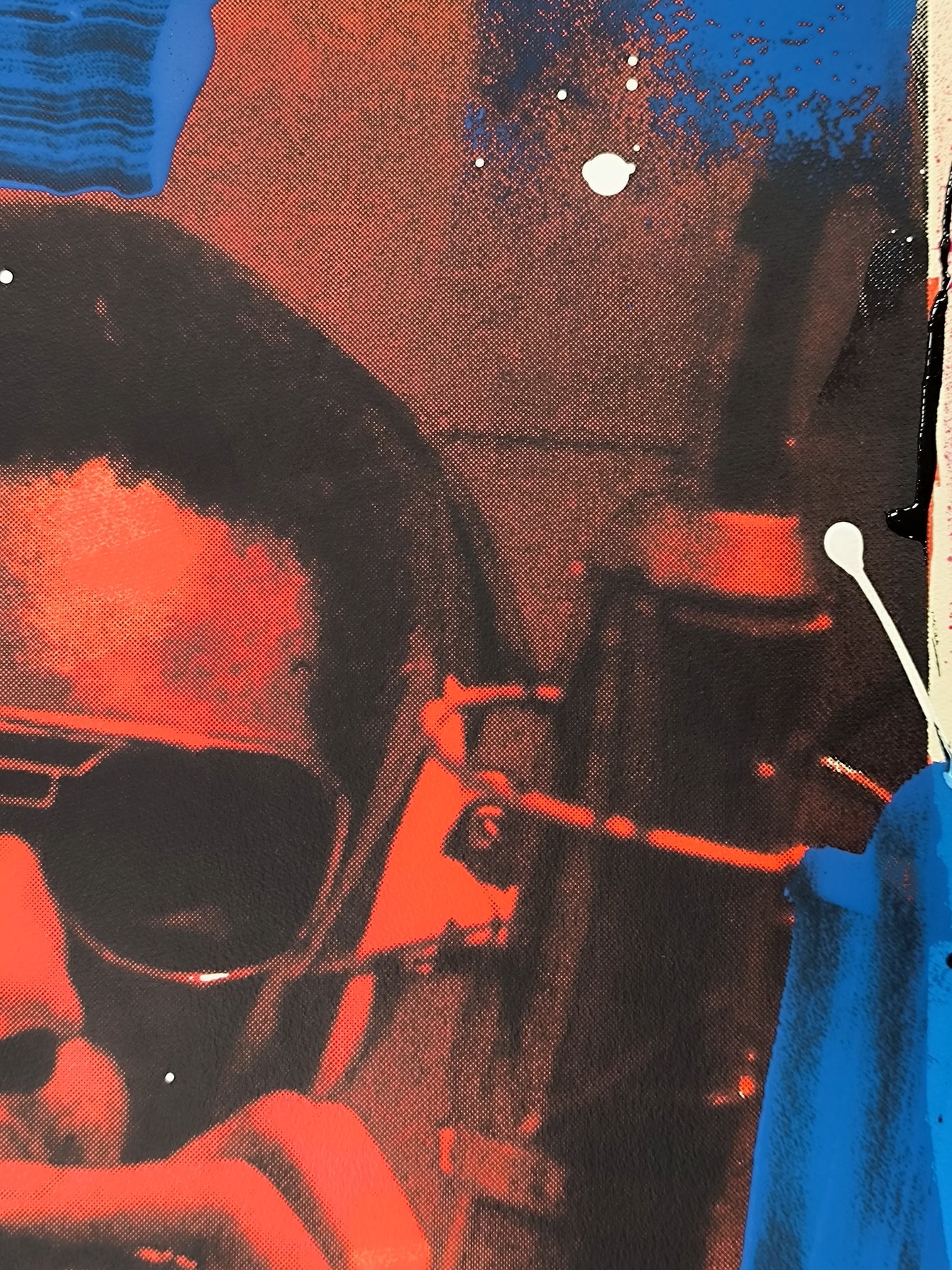Stevie Wonder - Retrato print (original painting on paper) Arte urbano Barcelona