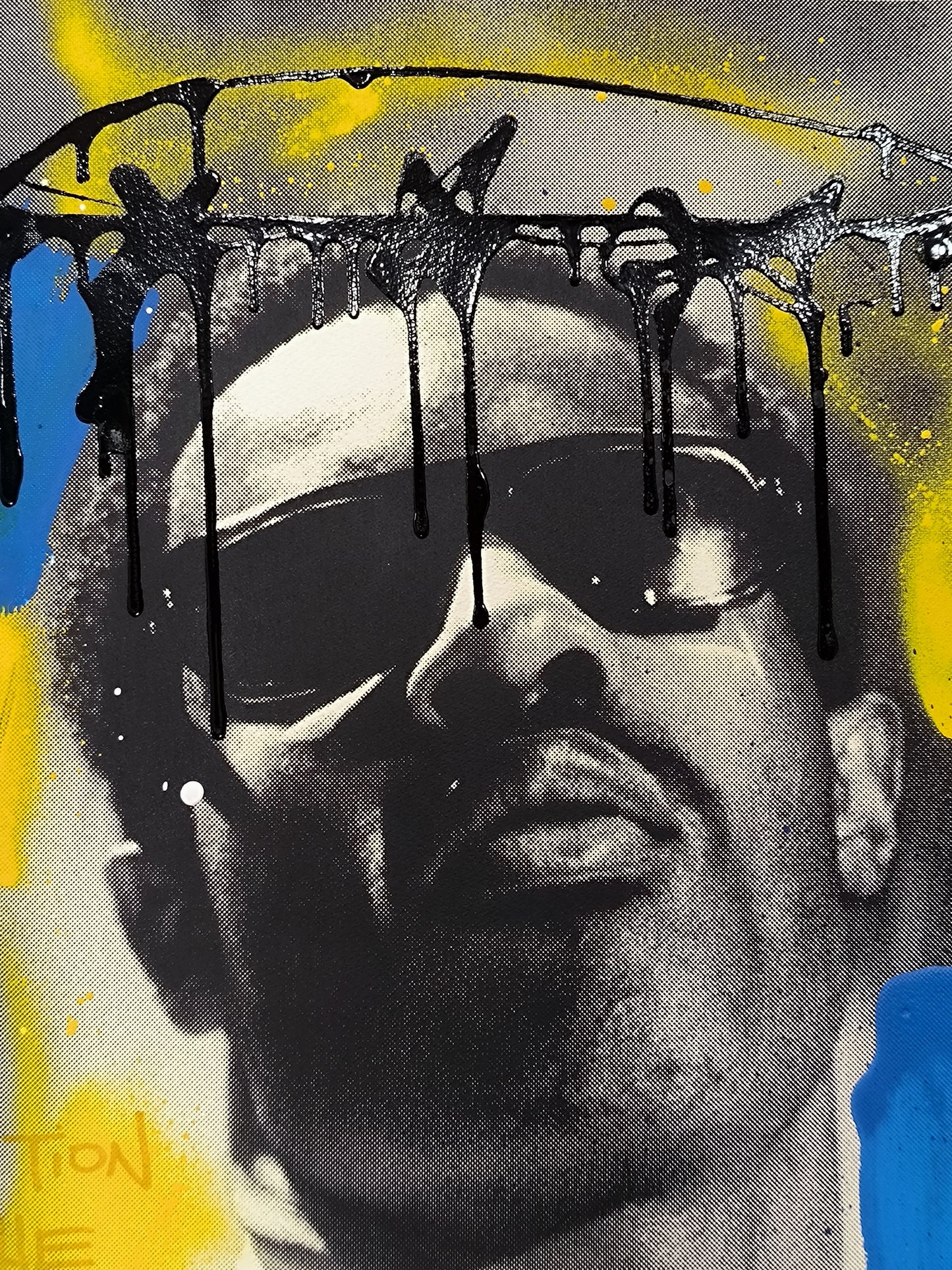 Stevie Wonder - Retrato print (original painting on paper) Arte urbano Barcelona