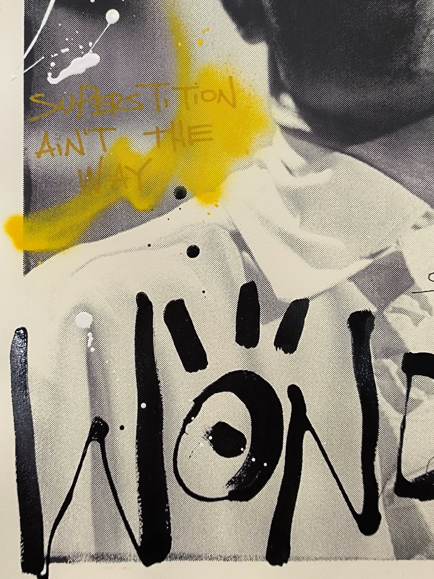 Stevie Wonder - Retrato print (original painting on paper) Arte urbano Barcelona