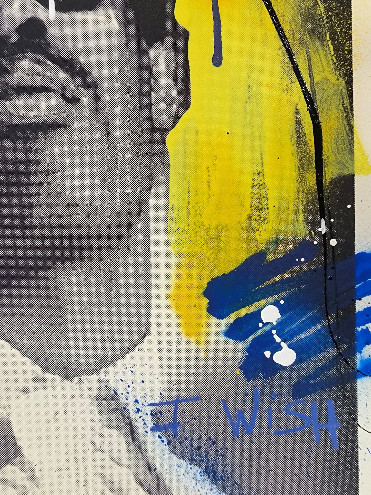 Stevie Wonder - Retrato print (original painting on paper) Arte urbano Barcelona