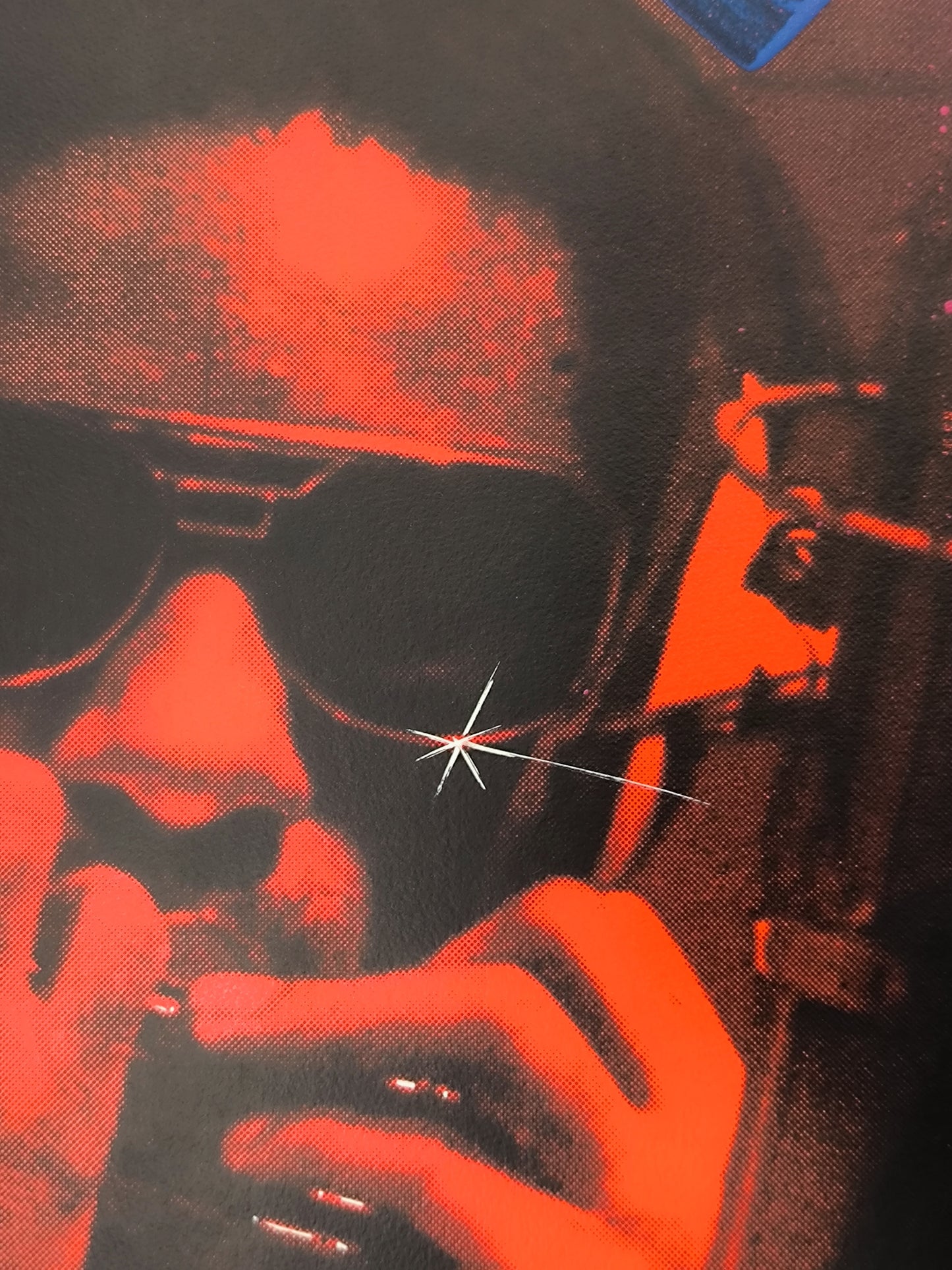 Stevie Wonder - Retrato print (original painting on paper) Arte urbano Barcelona